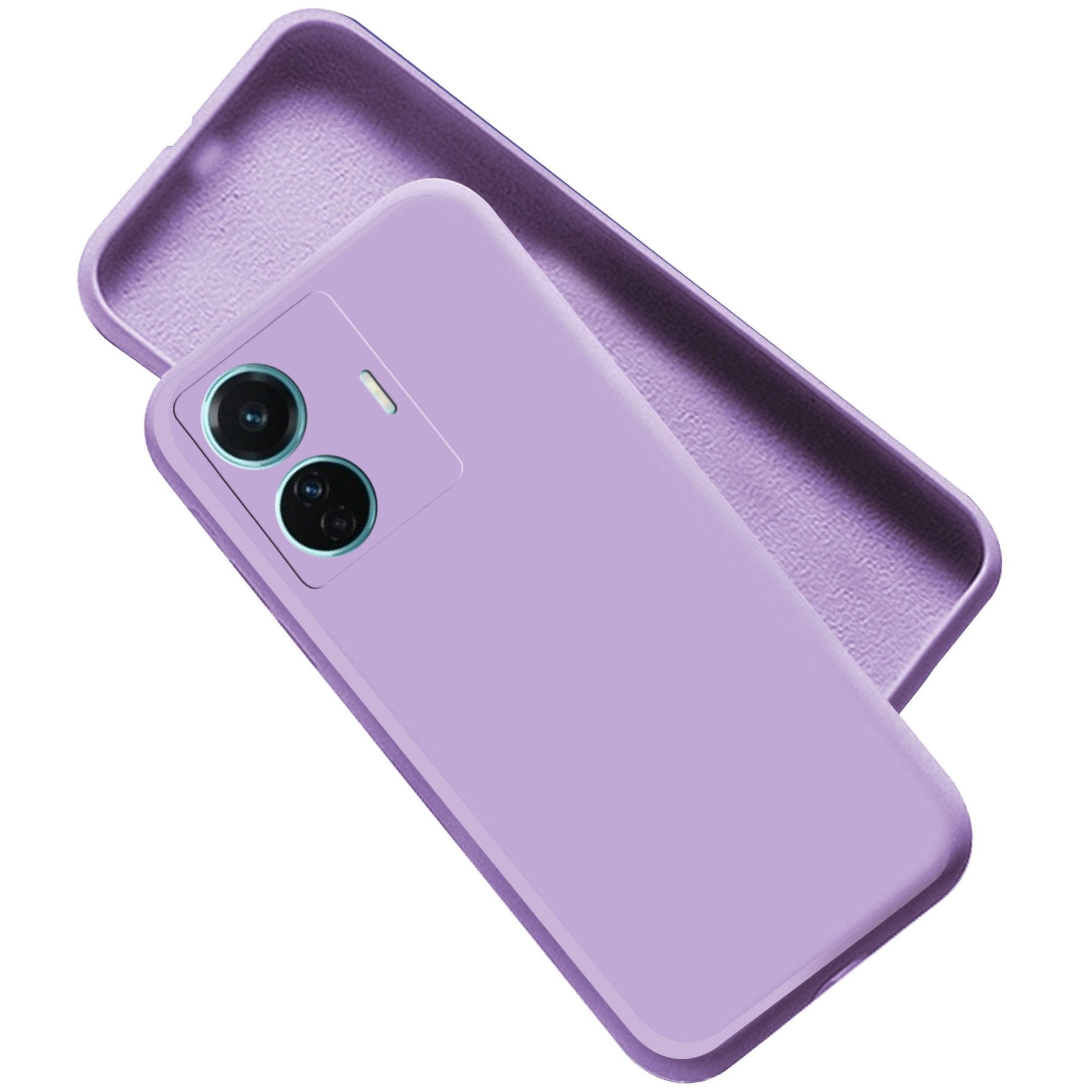 iQOO Z6 Pro 5G / Vivo T1 Pro 5G Liquid Silicone Back Cover Case With TPU & Matte Finish - Purple