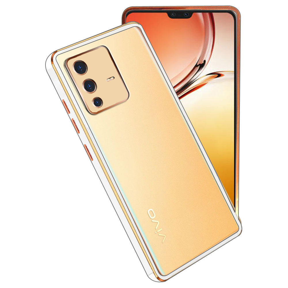 Electro Silicone Series Back cover Case For Vivo V23 Pro 5G - White