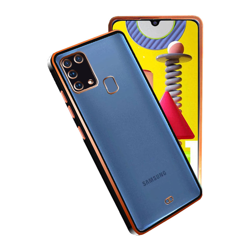 Electro Silicone Series Back cover Case For Samsung Galaxy M31 / Samsung Galaxy F41 - Black