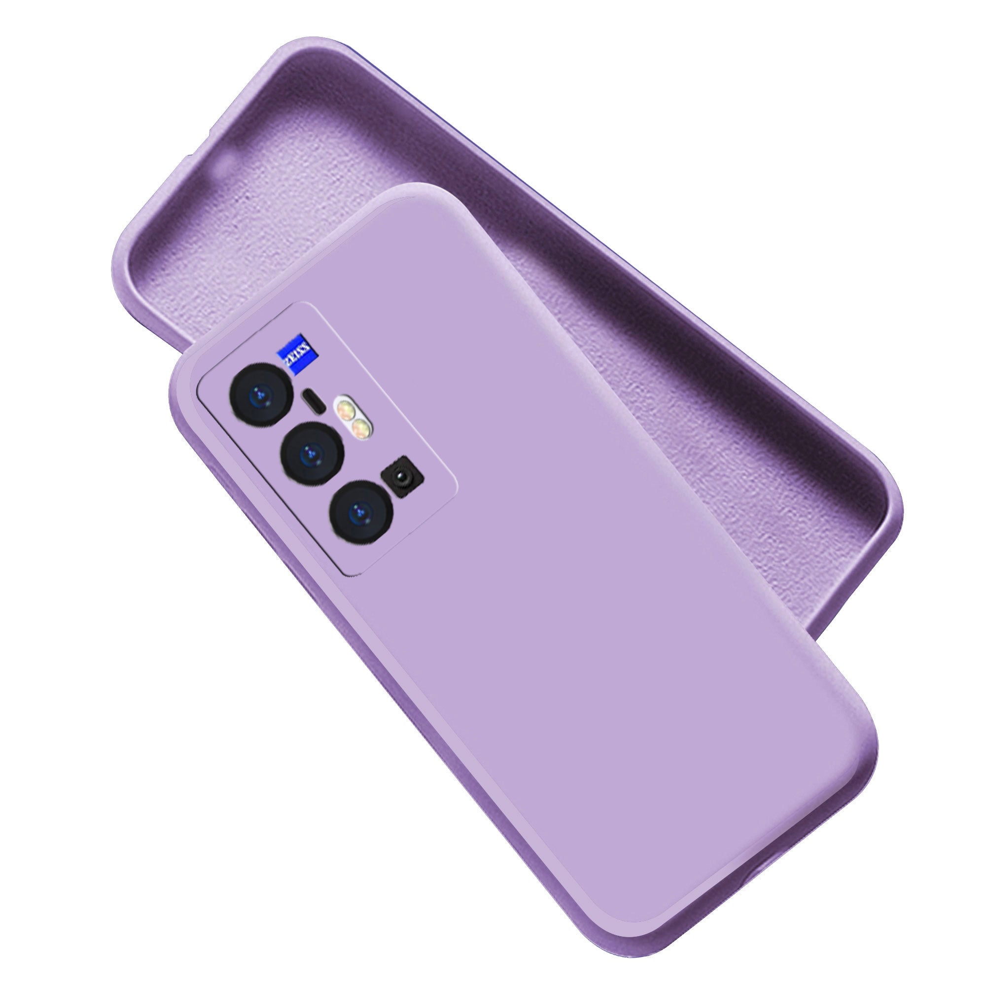Vivo X70 Pro Plus Liquid Silicone Back Cover Case With TPU & Matte Finish - Purple