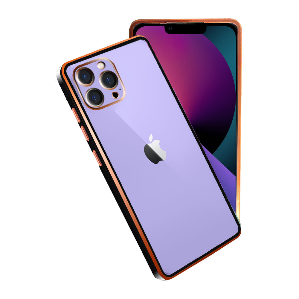 Electro Silicone Series Back cover Case For iphone 13 pro - Black