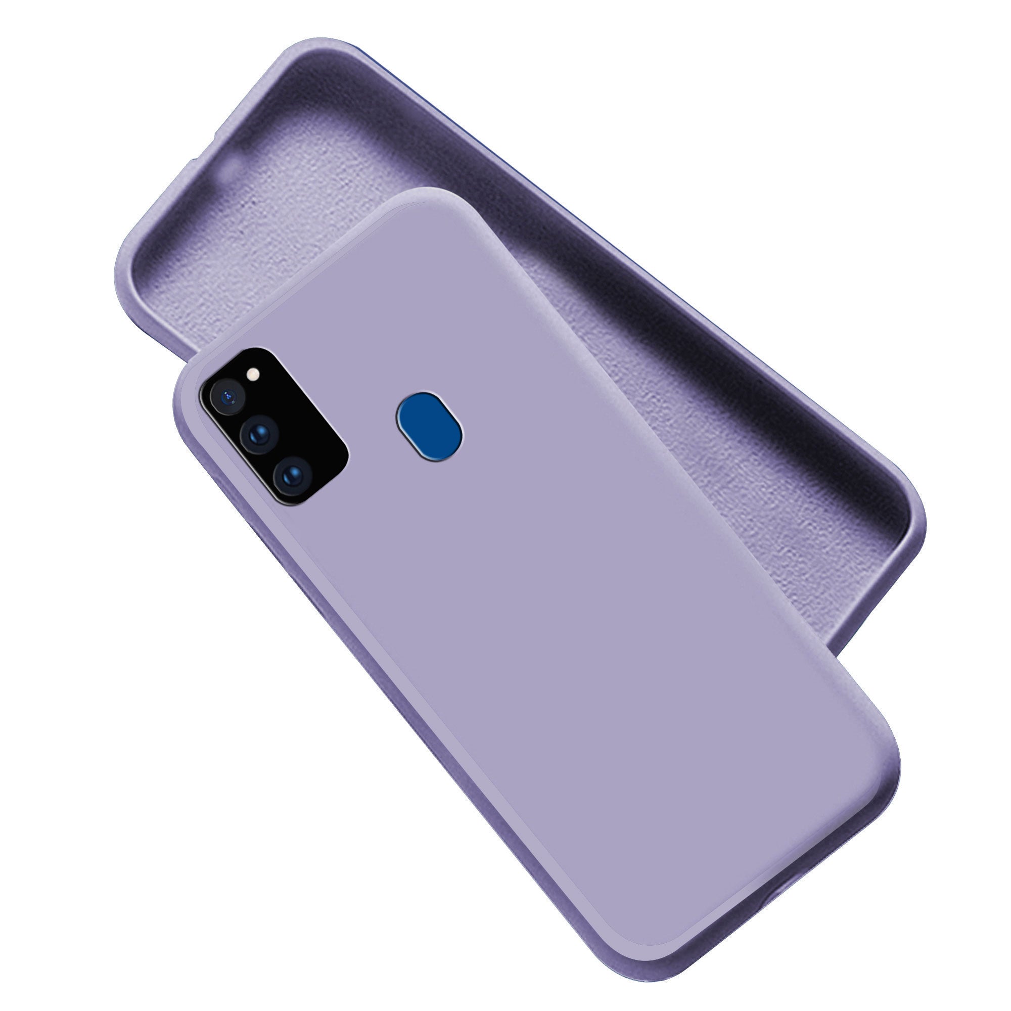 Samsung Galaxy M21/M30s Liquid Silicone Back Cover Case With TPU & Matte Finish - Purple