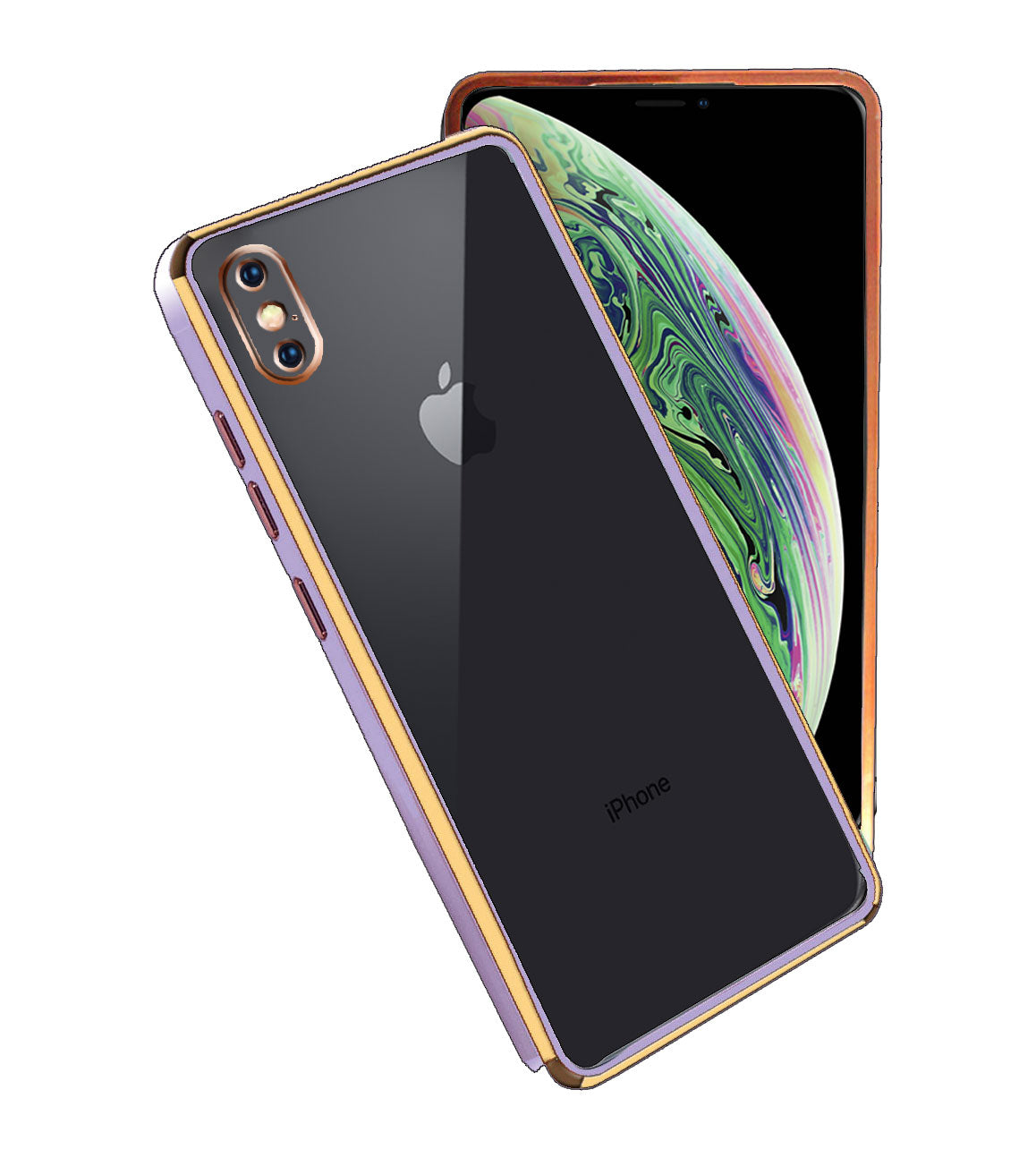 Electro Silicone Series Back cover Case For iphone X - Purple