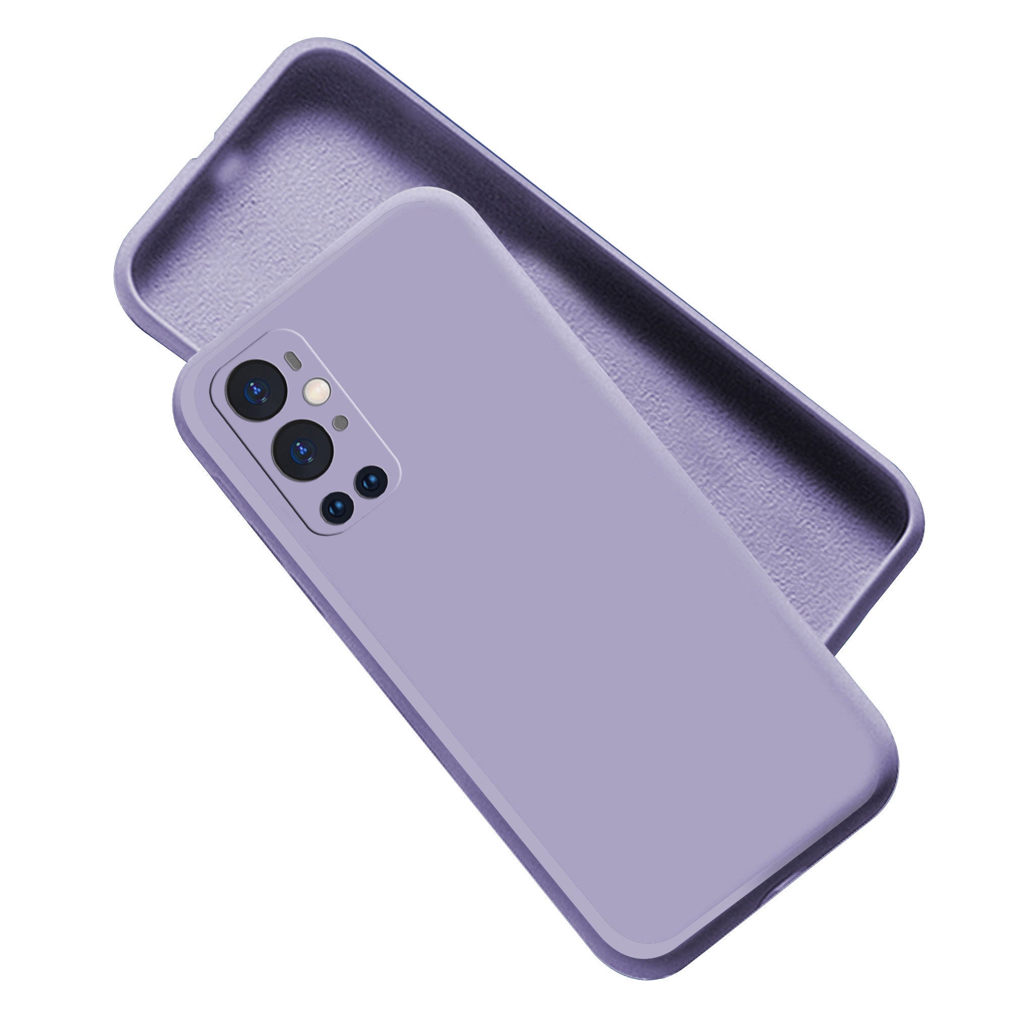 OnePlus 9 Pro Liquid Silicone Back Cover Case With TPU & Matte Finish - Purple