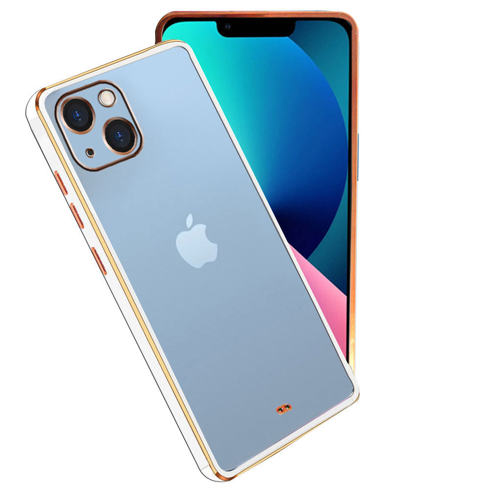 Electro Silicone Series Back cover Case For iphone 13 - White
