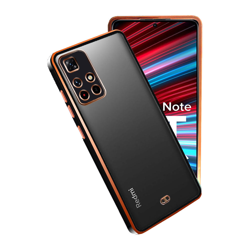 Electro Silicone Series Back cover Case For Mi Redmi Note 11T 5G / Poco M4 Pro 5G - Black