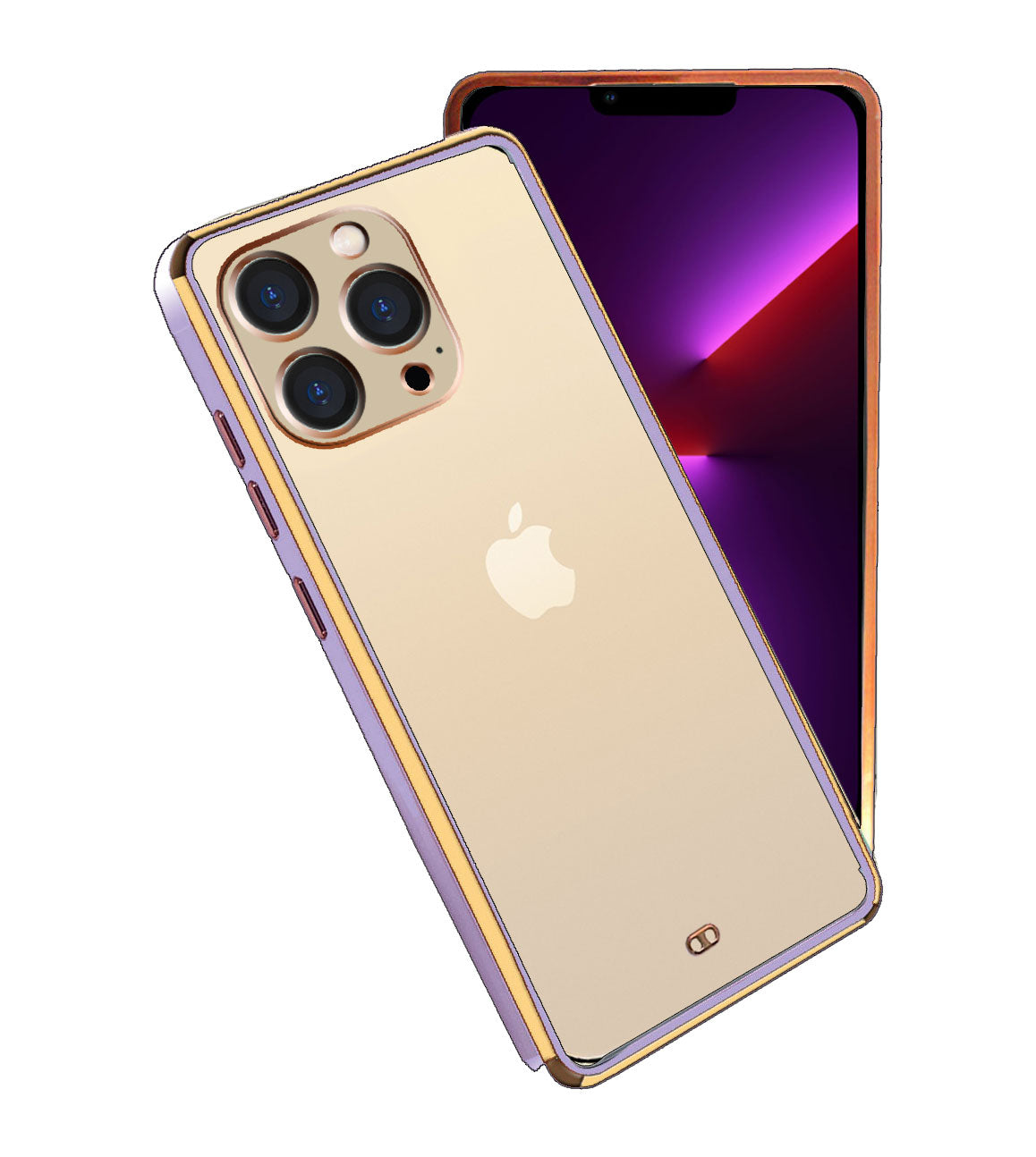 Electro Silicone Series Back cover Case For iphone 13 pro - Purple