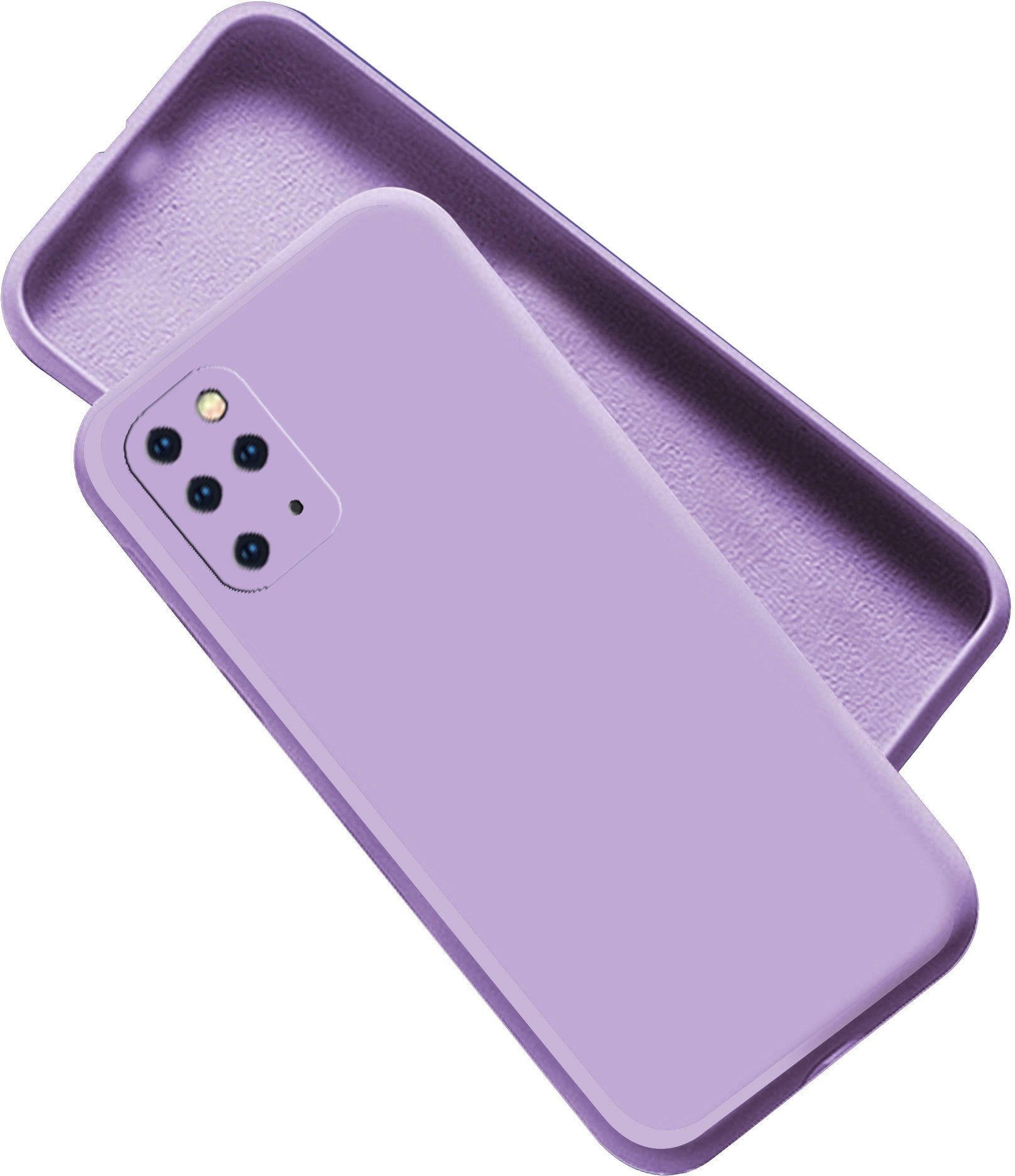 Samsung S20 Plus Liquid Silicone Back Cover Case With TPU & Matte Finish - Purple
