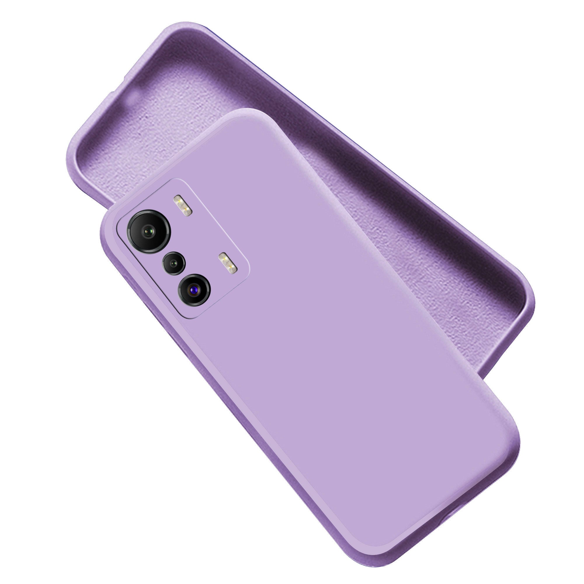 Infinix Zero 5G Liquid Silicone Back Cover Case With TPU & Matte Finish - Purple