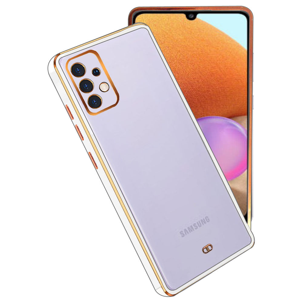 Electro Silicone Series Back cover Case For Samsung Galaxy M32 5G - White
