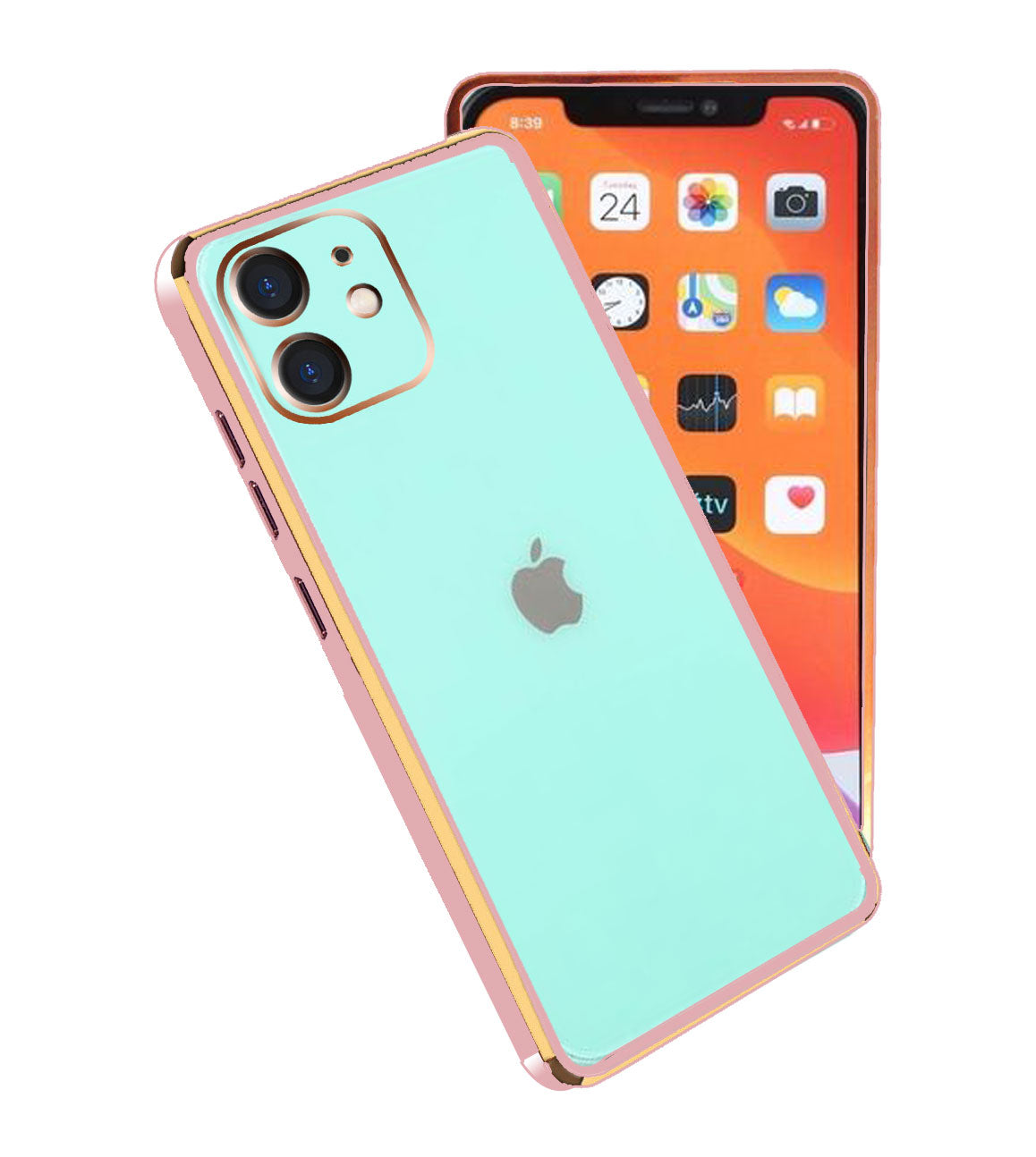 Electro Silicone Series Back cover Case For iphone 12 Mini - Pink