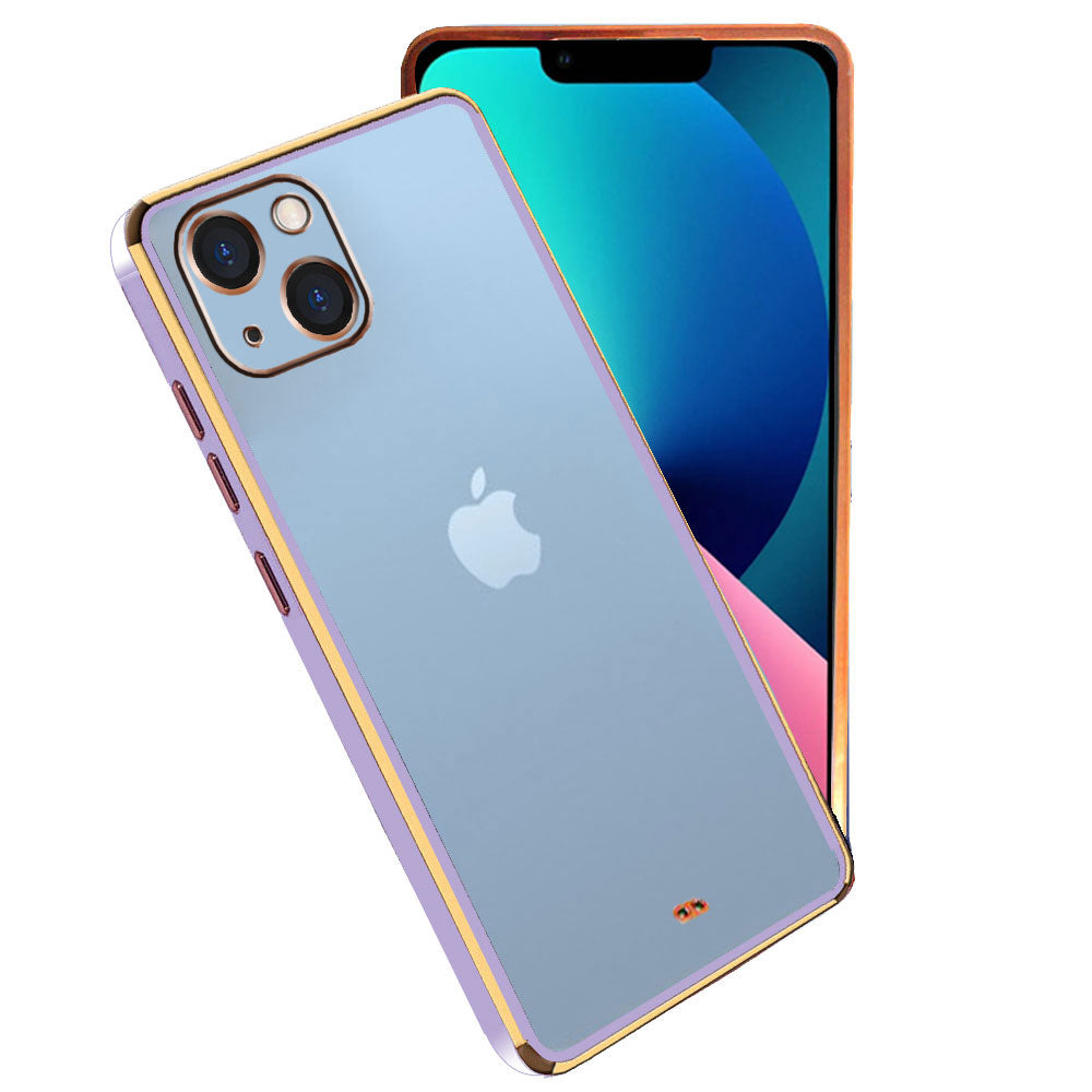 Electro Silicone Series Back cover Case For  iphone 13 - Purple