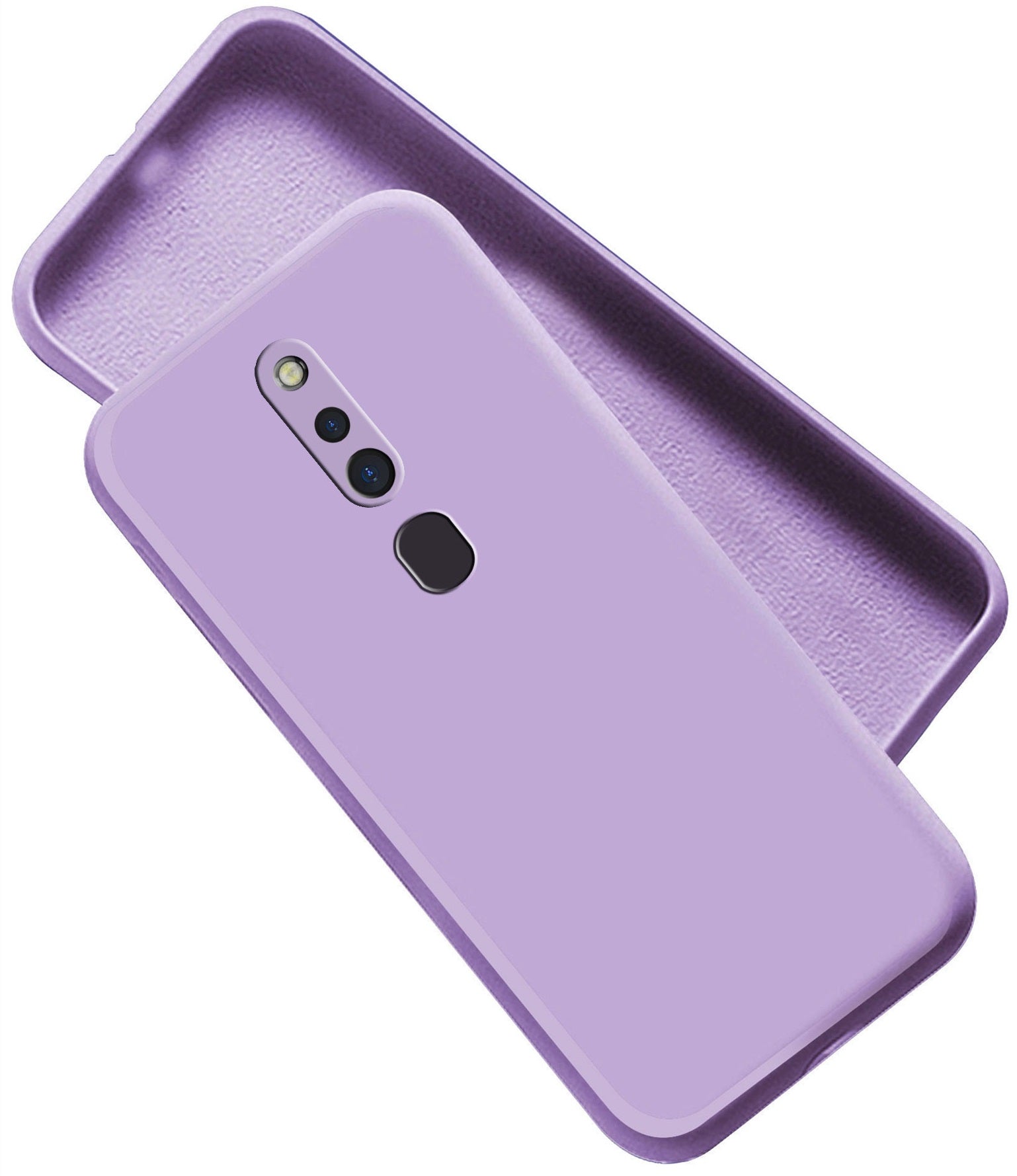 Vivo V11 Pro Liquid Silicone Back Cover Case With TPU & Matte Finish - Purple