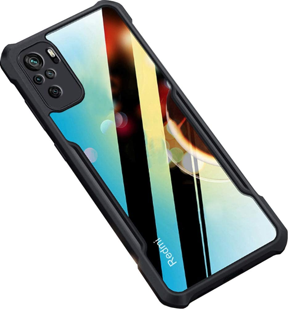 Redmi Note 10 ShockProof Transparent Silicone Back cover - Black