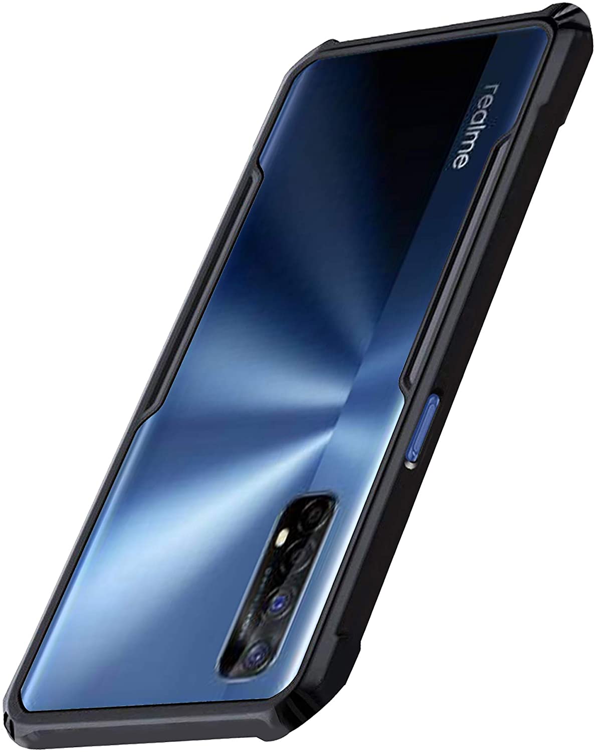 Realme 7 ShockProof Transparent Silicone Back cover- Black