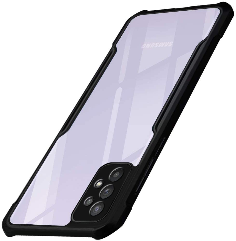 Samsung Galaxy A72 ShockProof Transparent Silicone Back cover - Black