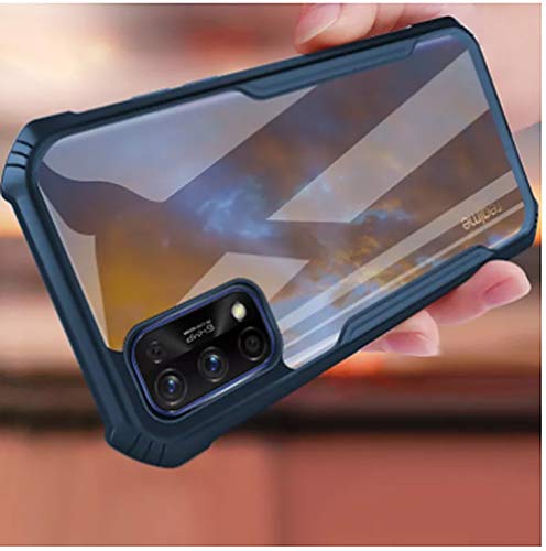 Realme 7 ShockProof Transparent Silicone Back cover - Blue