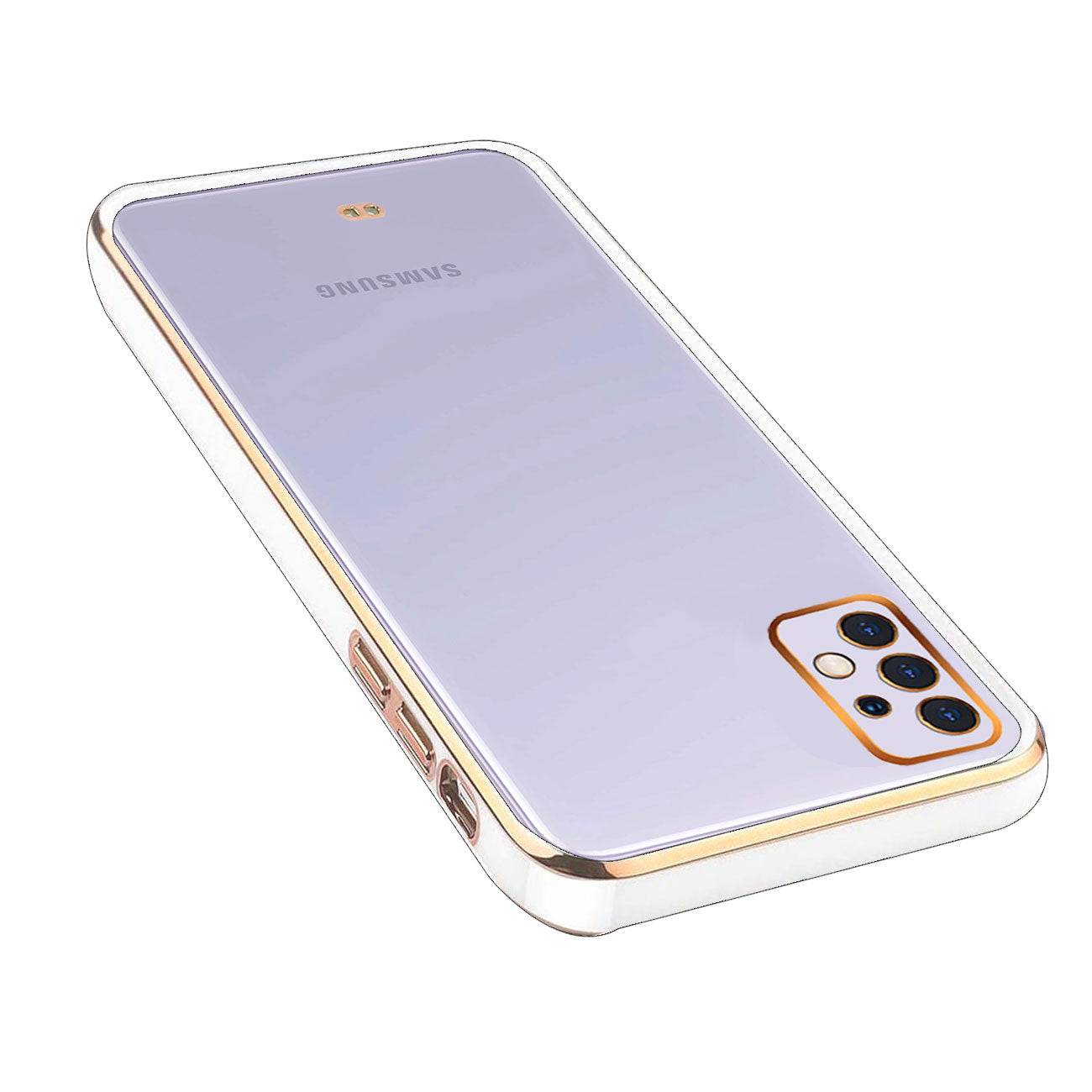 Electro Silicone Series Back cover Case For Samsung Galaxy M32 5G - White