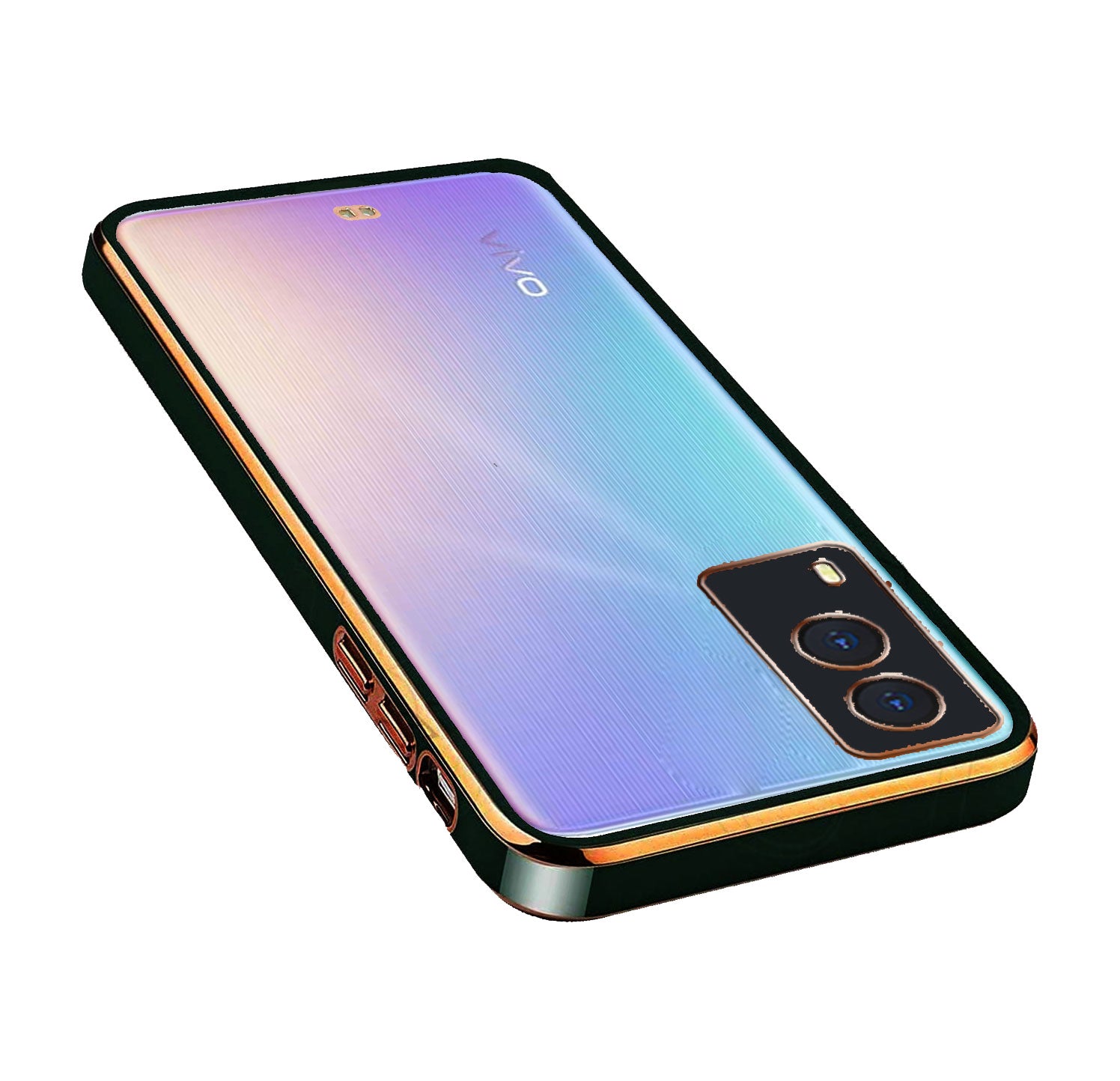Electro Silicone Series Back cover Case For Vivo V21E 5G - Black