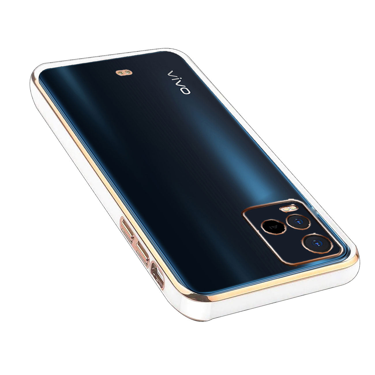 Electro Silicone Series Back cover Case For  Vivo Y21 / Y33s - White