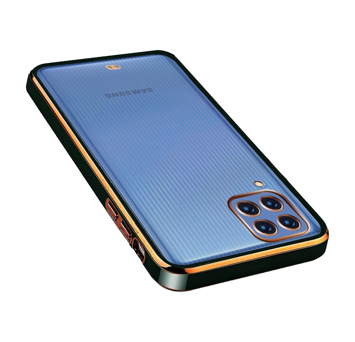 Electro Silicone Series Back cover Case For Samsung Galaxy M32 4G- Black