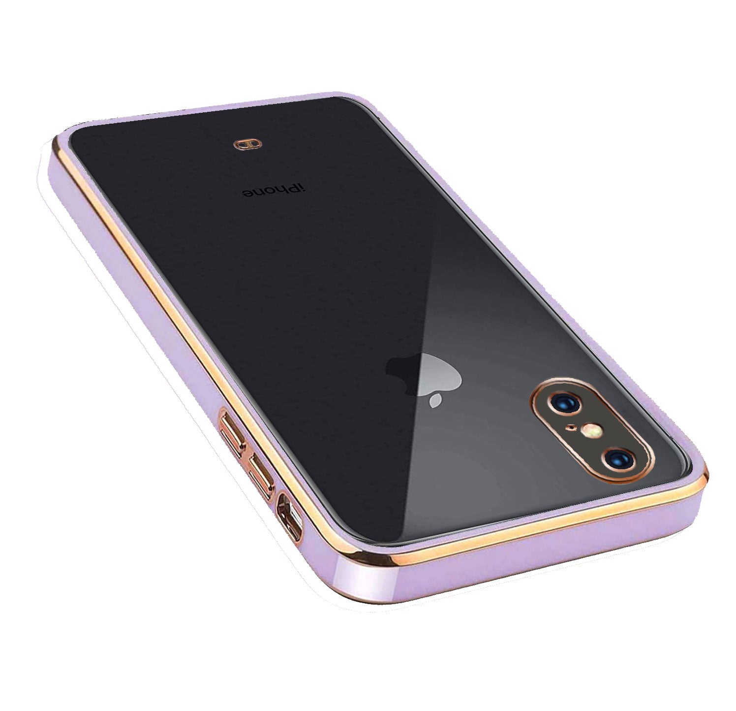 Electro Silicone Series Back cover Case For iphone X - Purple