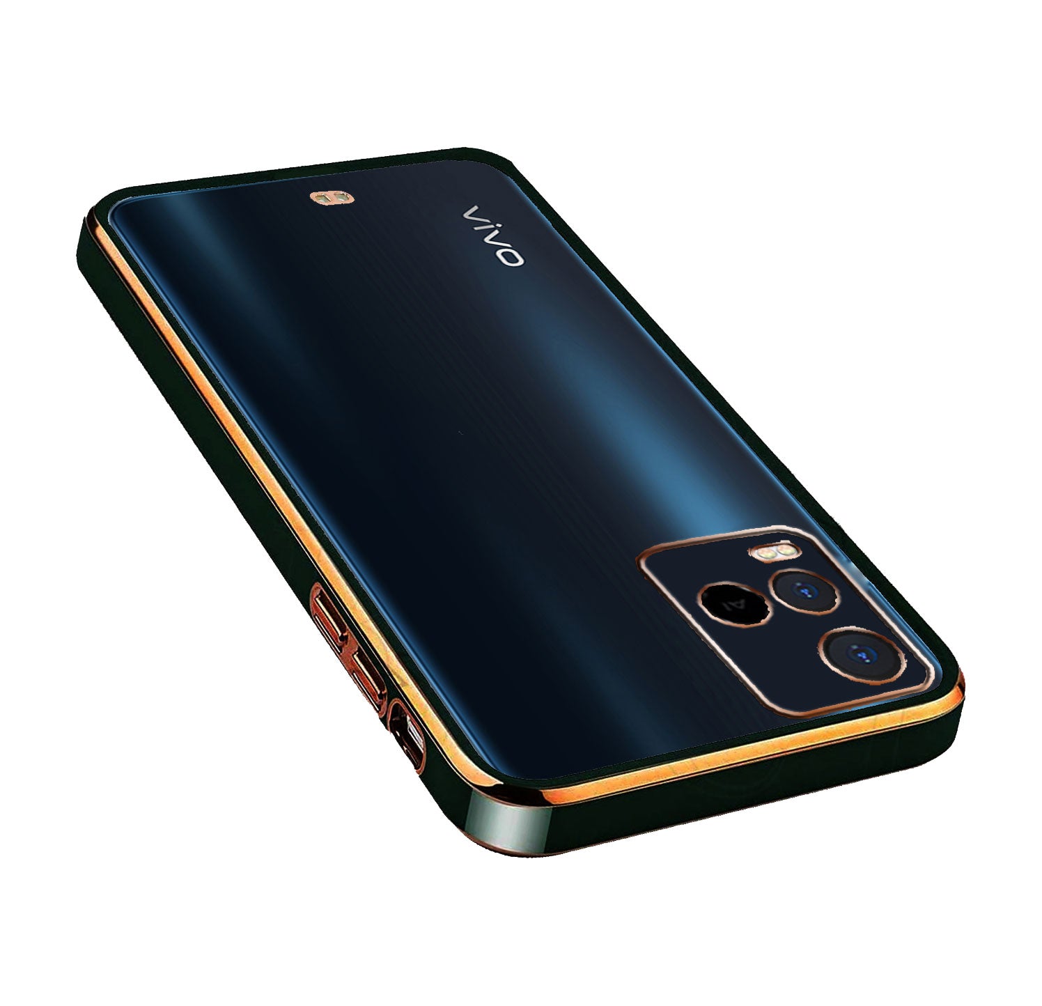 Electro Silicone Series Back cover Case For  Vivo Y21 / Y33s - Black