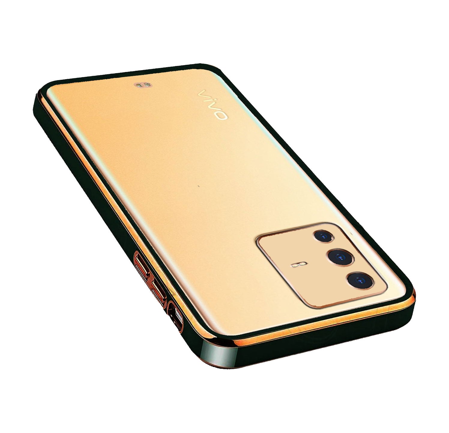 Electro Silicone Series Back cover Case For Vivo V23 Pro 5G - Black