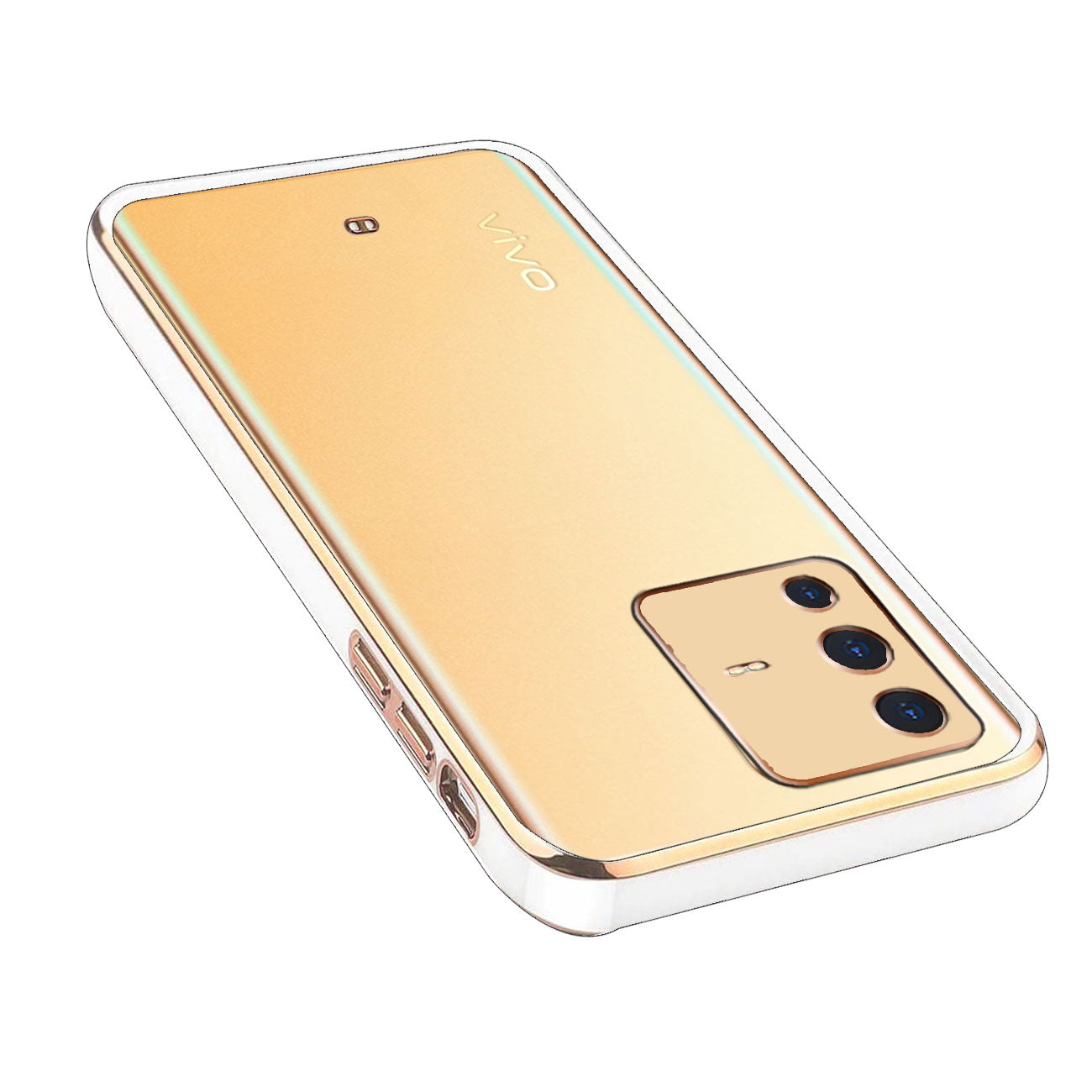 Electro Silicone Series Back cover Case For Vivo V23 Pro 5G - White