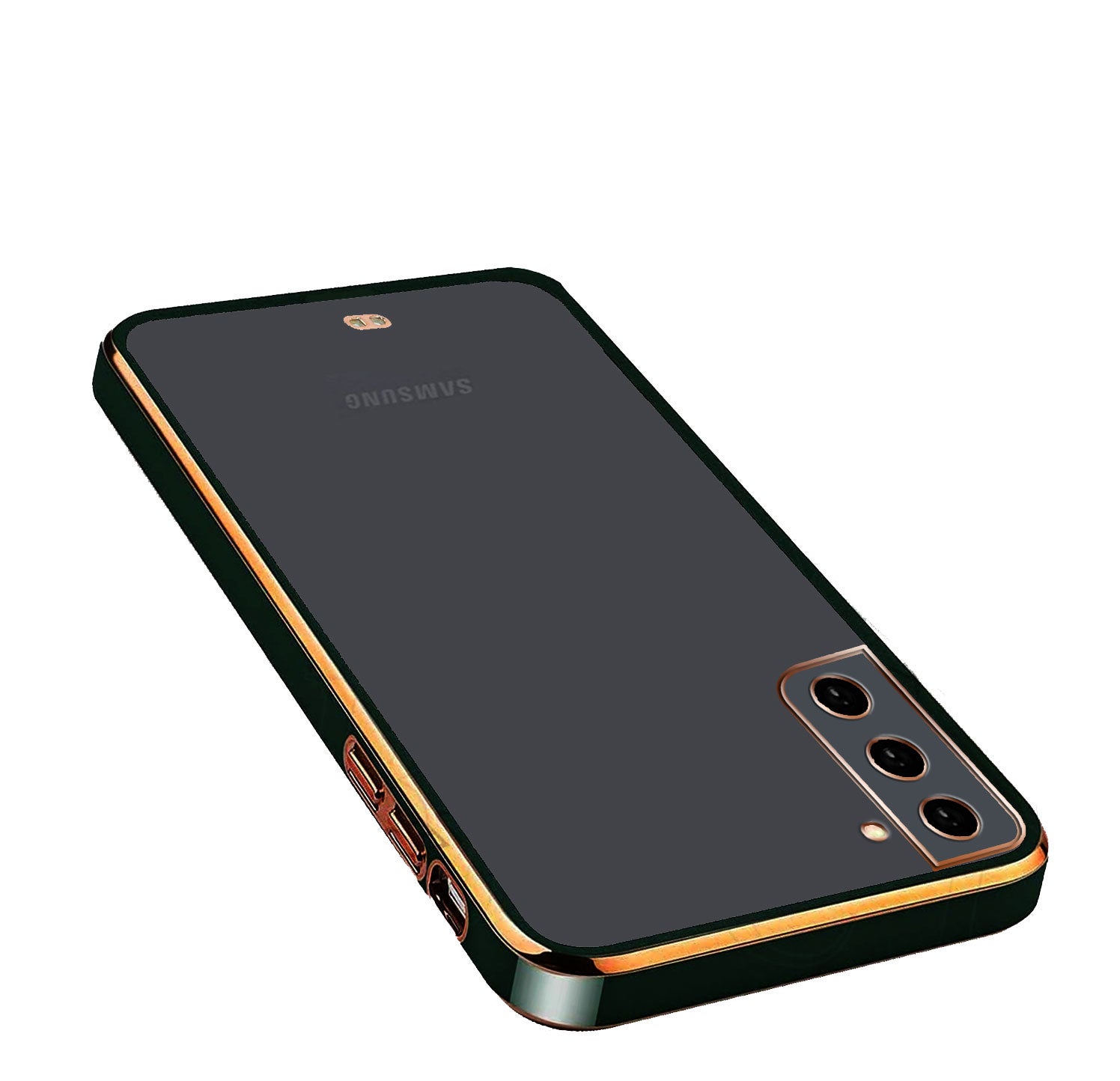 Electro Silicone Series Back cover Case For Samsung Galaxy S21 FE 5G - Black