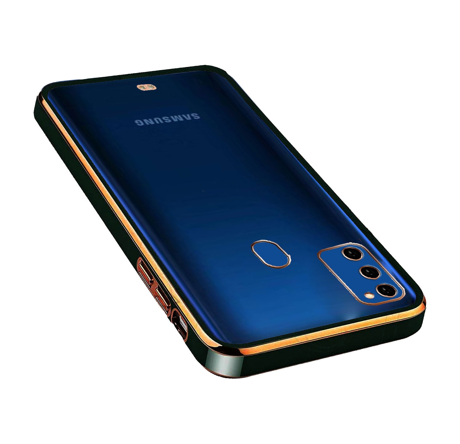 Electro Silicone Series Back cover Case For  Samsung Galaxy M21 / Samsung Galaxy M30s - Black