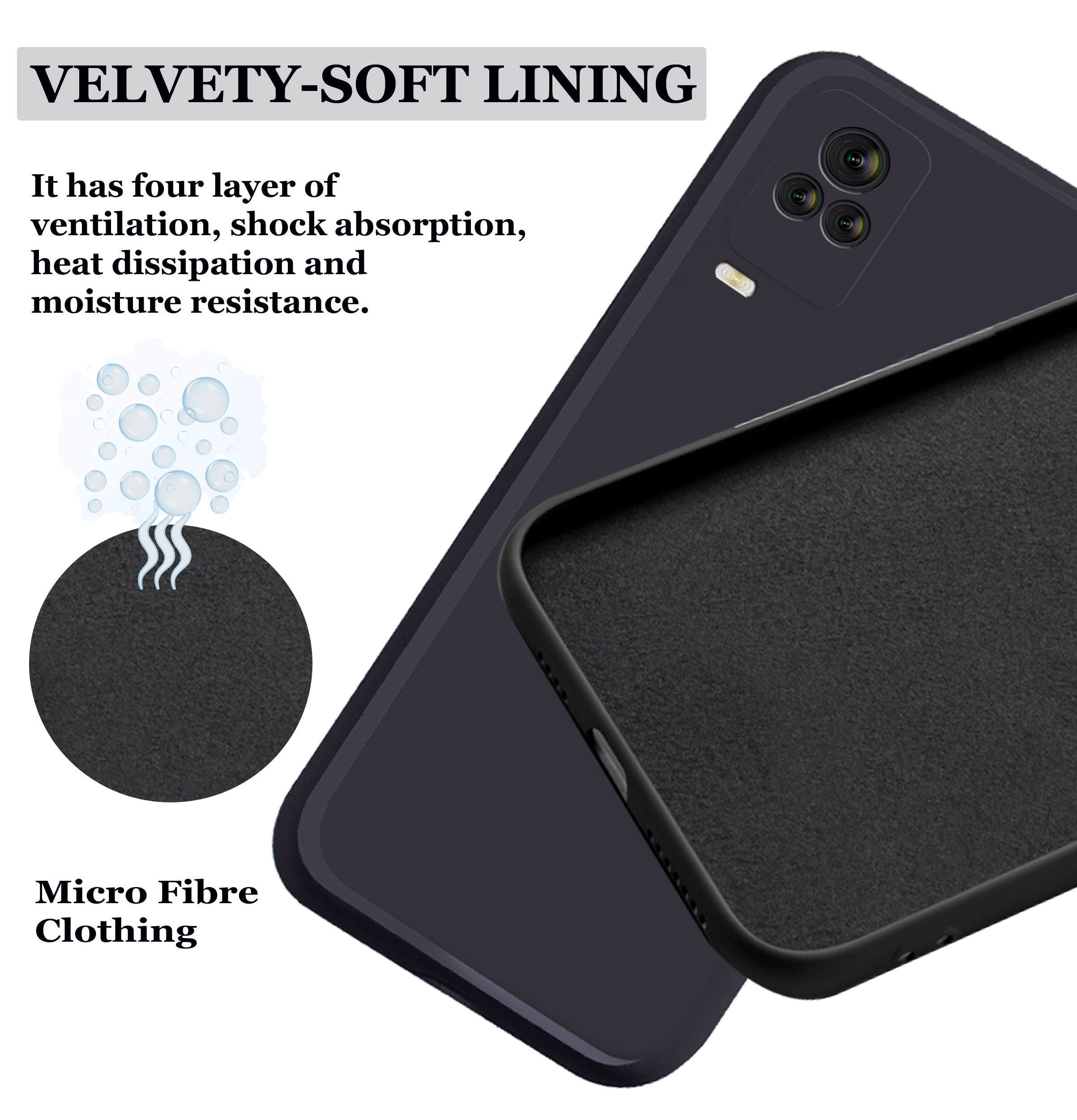 iQOO 7 Legend 5G Liquid Silicone Back Cover Case With TPU & Matte Finish - Black