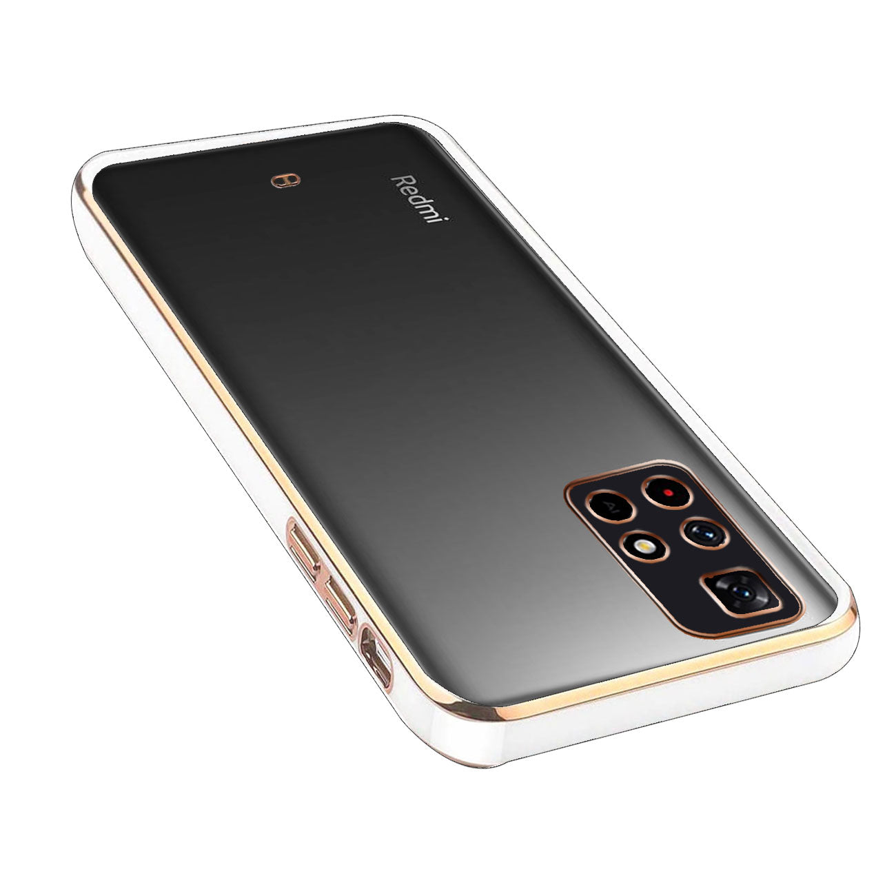 Electro Silicone Series Back cover Case For Mi Redmi Note 11T 5G / Poco M4 Pro 5G - White