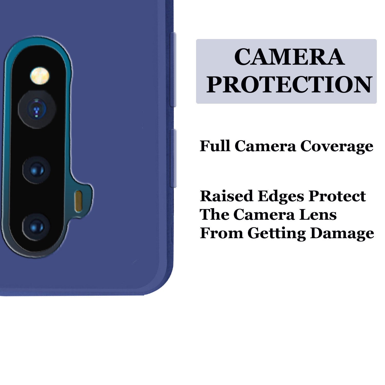 OnePlus 7T Pro Liquid Silicone Back Cover Case With TPU & Matte Finish - Blue