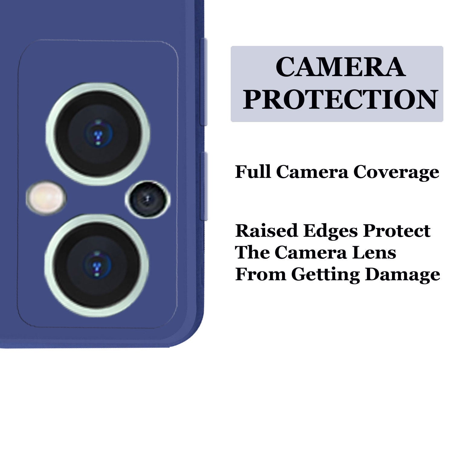 Oppo F21 Pro 5G Liquid Silicone Back Cover Case With TPU & Matte Finish - Blue