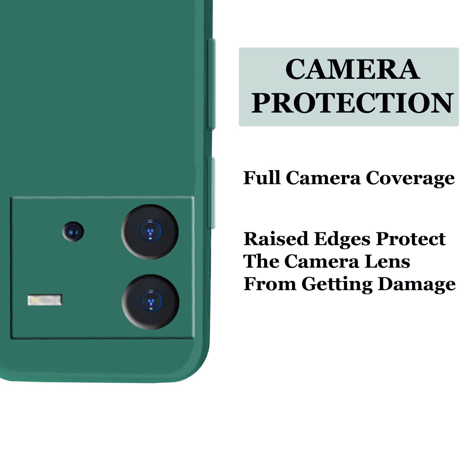 iQOO Neo 6 5G Liquid Silicone Back Cover Case With TPU & Matte Finish - Green