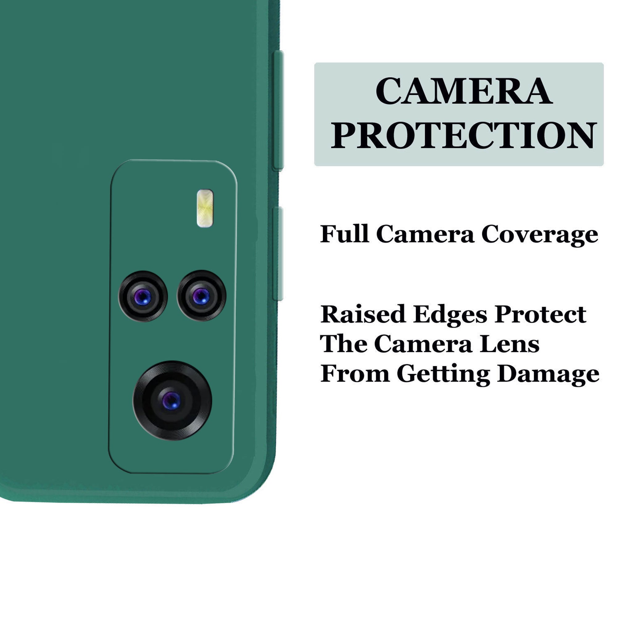 Vivo Y51 2020 / Vivo Y51A  Liquid Silicone Back Cover Case With TPU & Matte Finish - Green