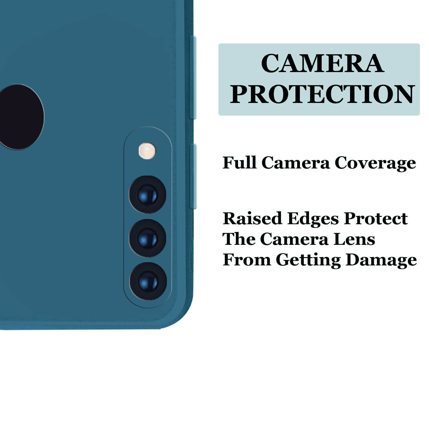 Oppo A31 Liquid Silicone Back Cover Case With TPU & Matte Finish - Blue