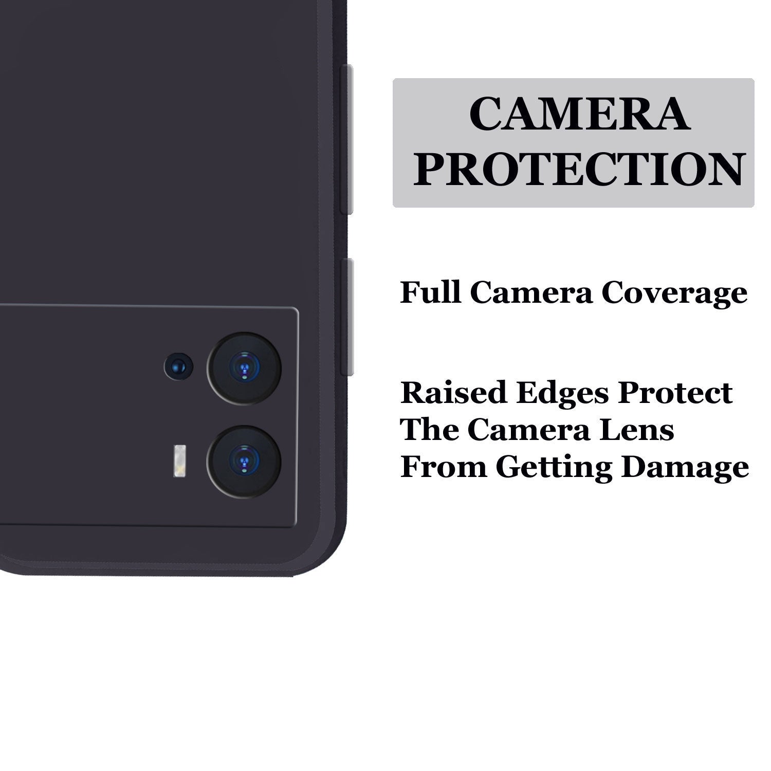 IQOO9 Pro 5G Liquid Silicone Back Cover Case With TPU & Matte Finish - Black