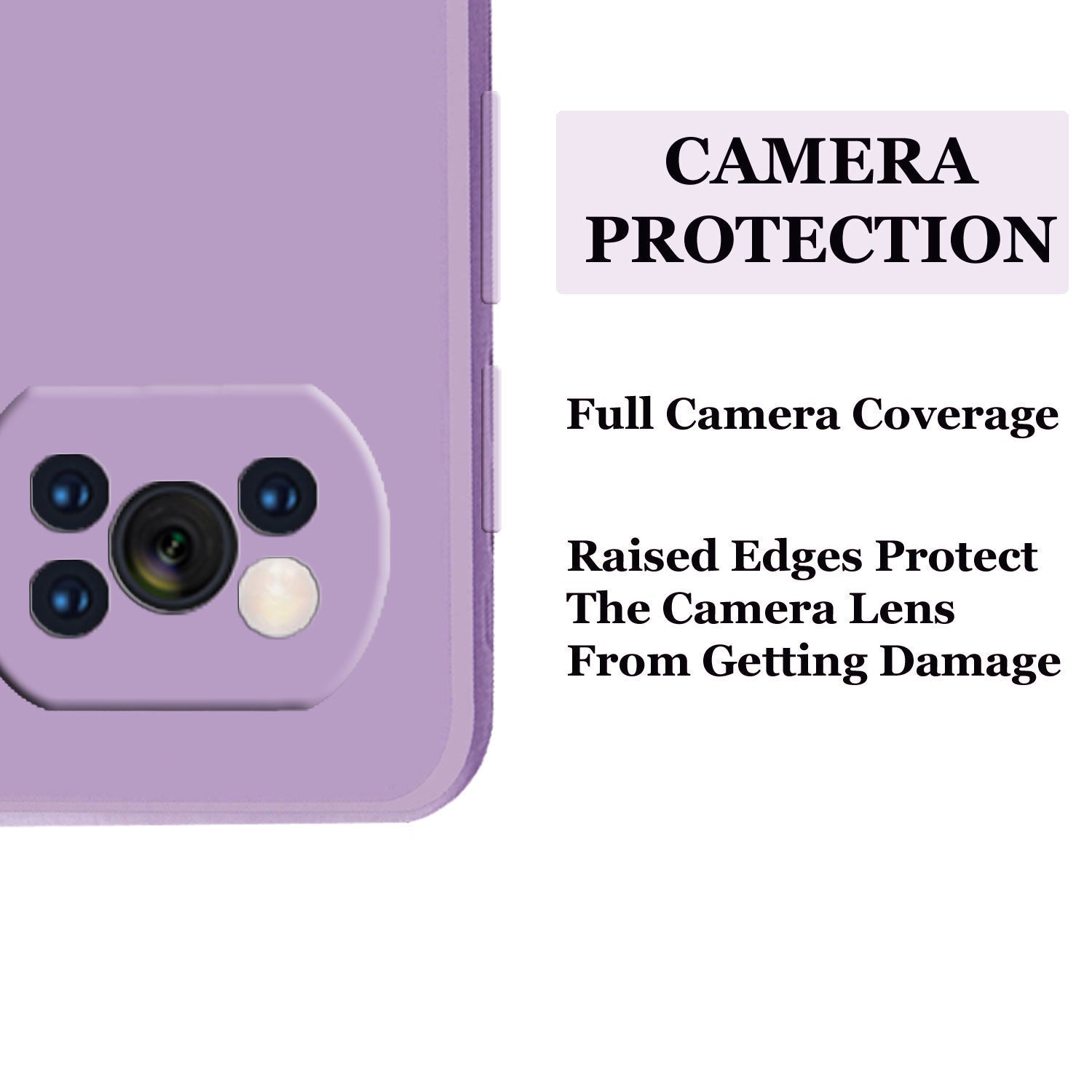 Poco X3/ Poco X3 Pro Liquid Silicone Back Cover Case With TPU & Matte Finish - Purple