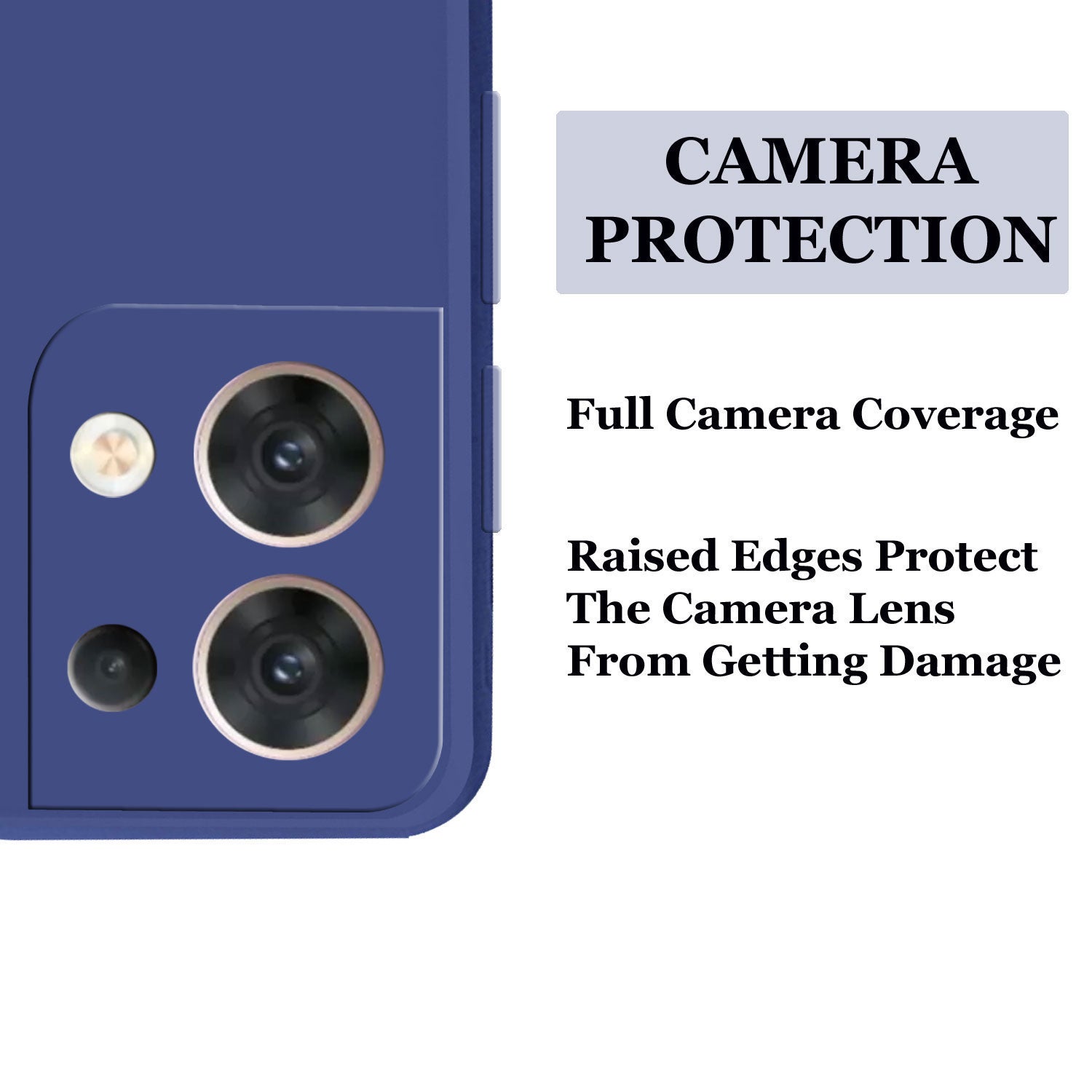 Oppo Reno 8 Pro 5G Liquid Silicone Back Cover Case With TPU & Matte Finish - Blue