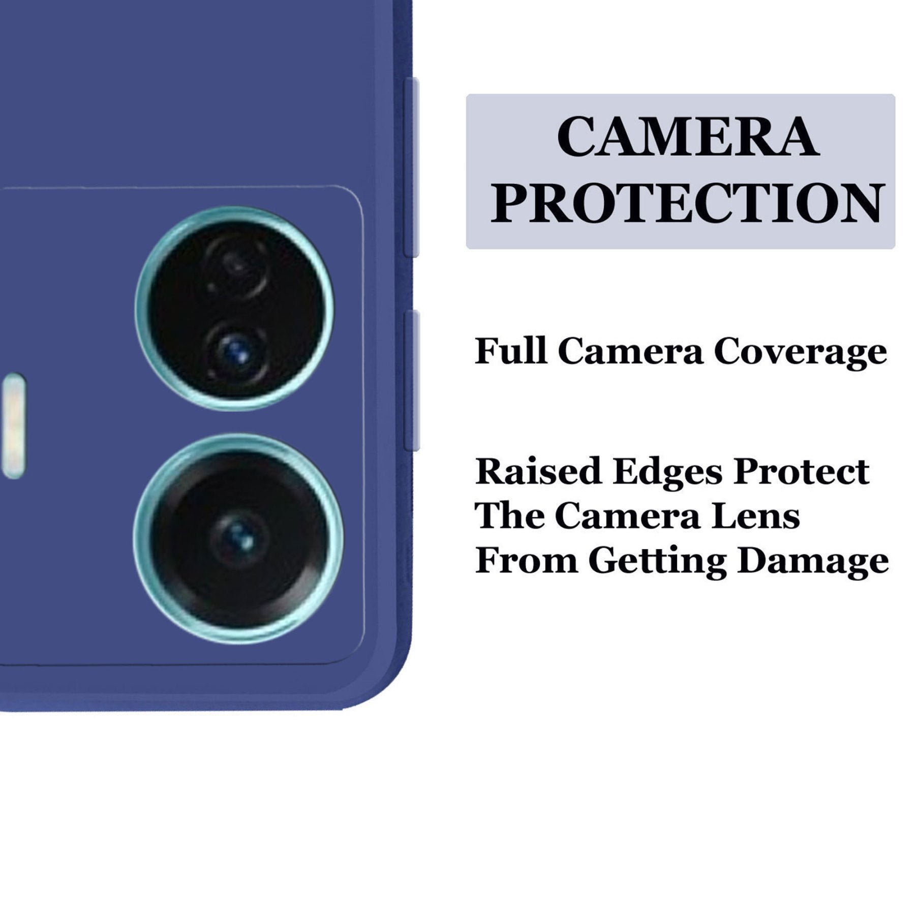 iQOO Z6 Pro 5G / Vivo T1 Pro 5G Liquid Silicone Back Cover Case With TPU & Matte Finish - Blue