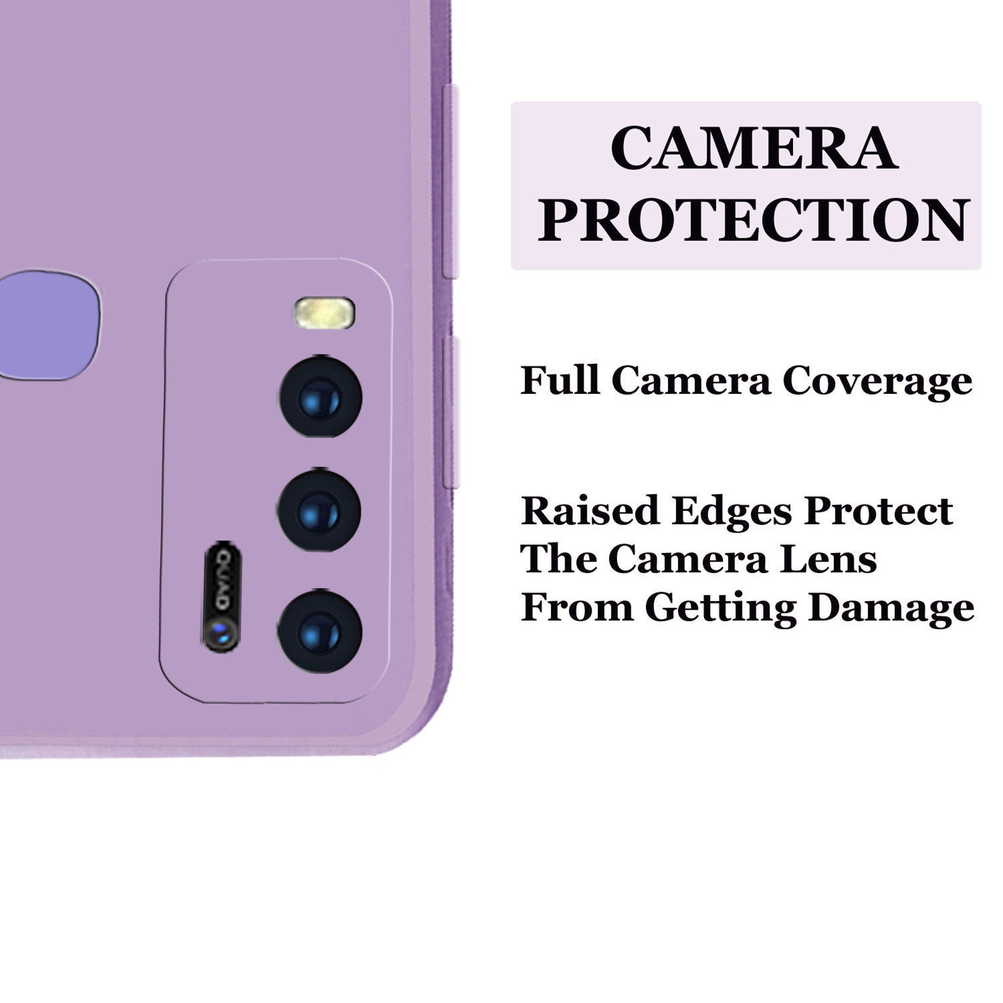 Vivo Y50 / Vivo Y30  Liquid Silicone Back Cover Case With TPU & Matte Finish - Purple