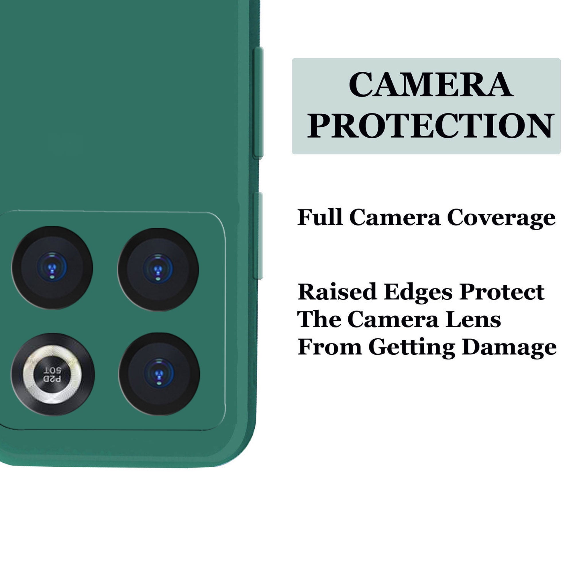 Oneplus 10T 5G  Liquid Silicone Back Cover Case With TPU & Matte Finish - Green