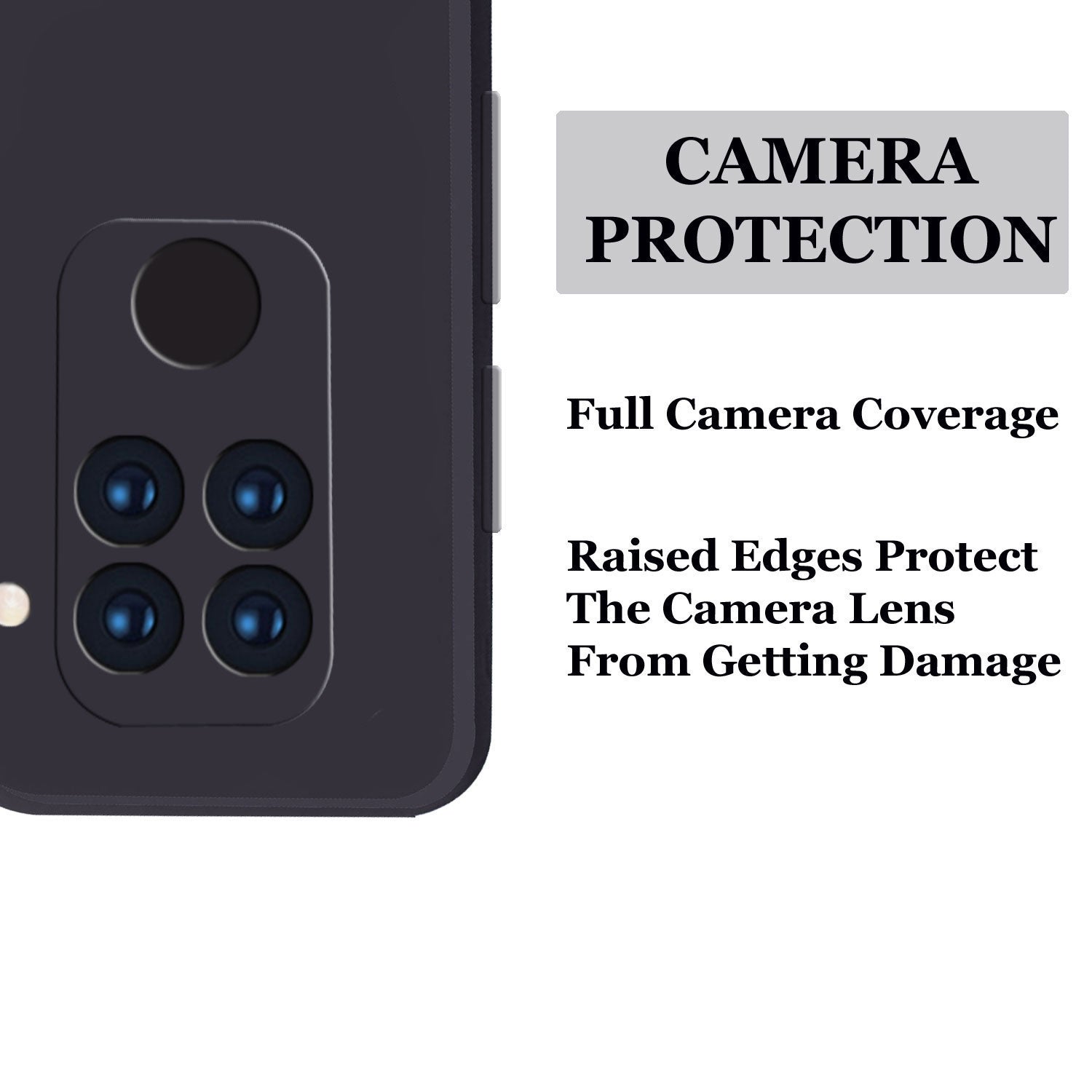 Redmi Note 9 Liquid Silicone Back Cover Case With TPU & Matte Finish - Black