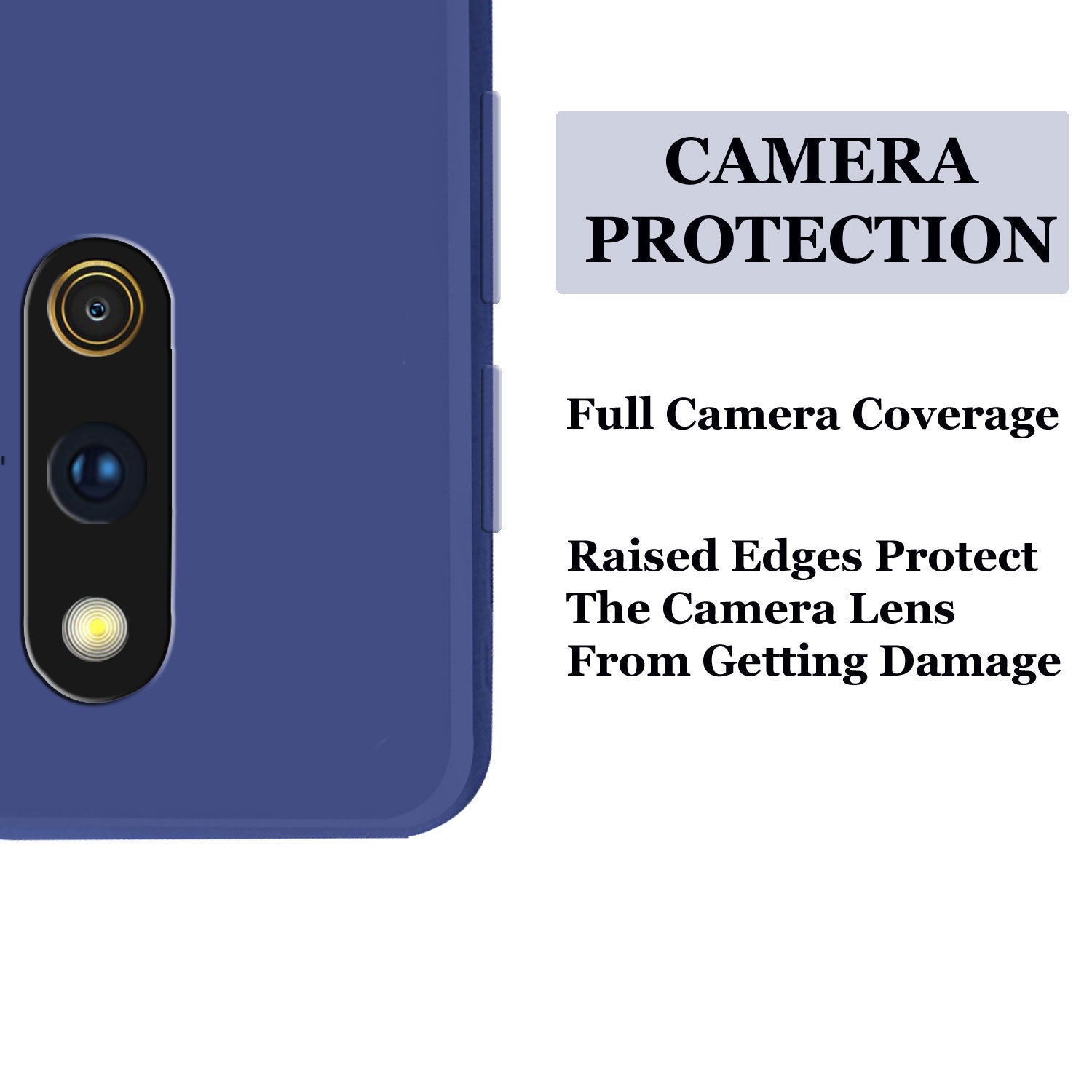 Realme X Liquid Silicone Back Cover Case With TPU & Matte Finish - Blue