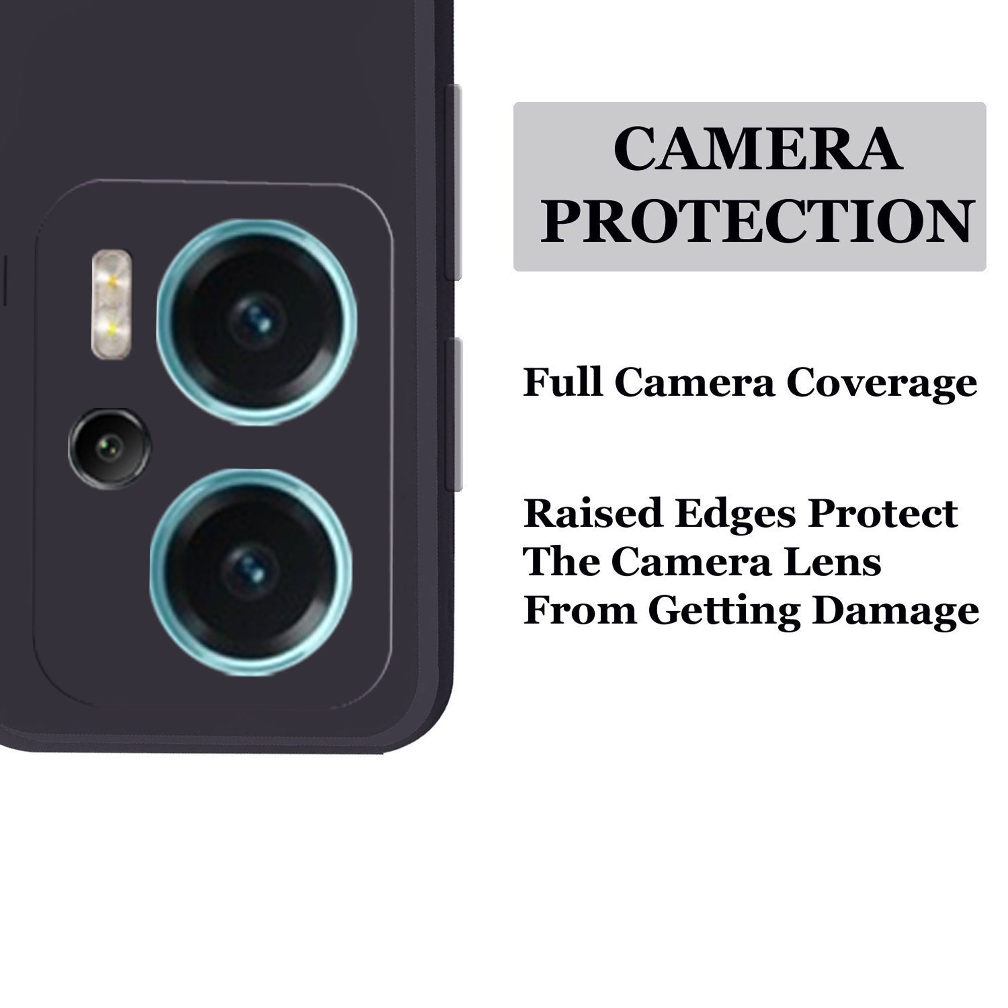 Redmi K50i 5G Liquid Silicone Back Cover Case With TPU & Matte Finish - Black