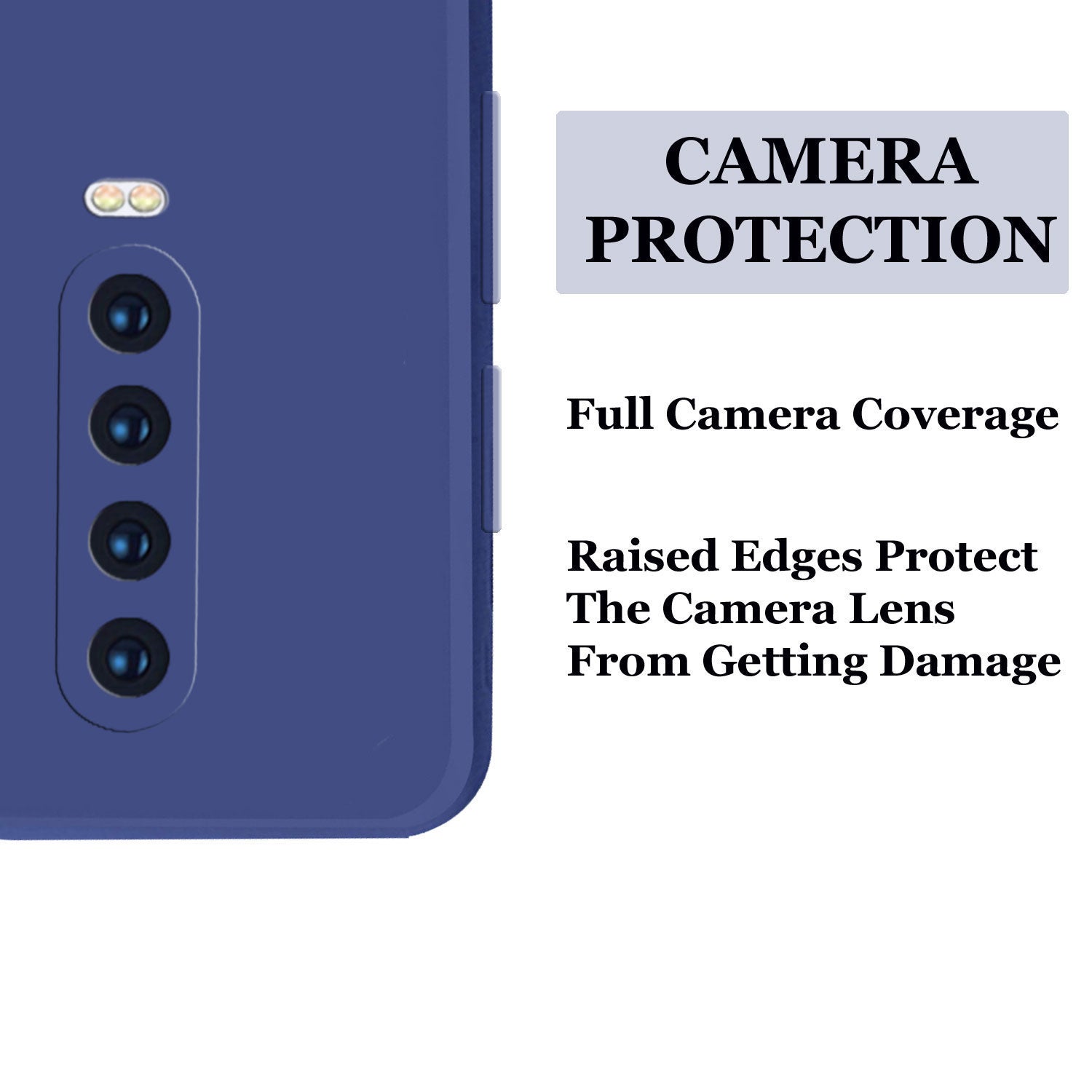 Poco X2 Liquid Silicone Back Cover Case With TPU & Matte Finish - Blue