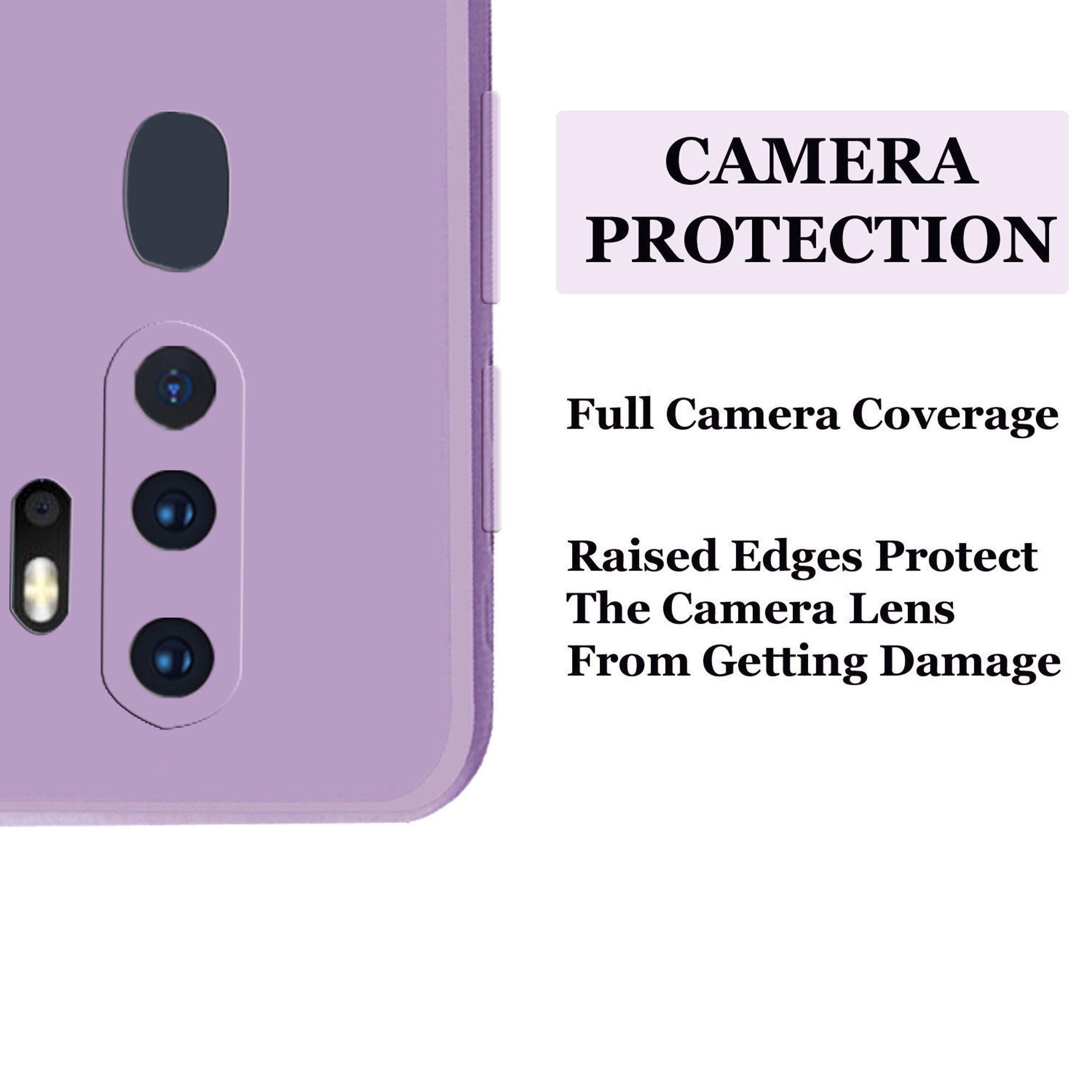 Oppo A5 2020 / A9 2020 Liquid Silicone Back Cover Case With TPU & Matte Finish - Purple