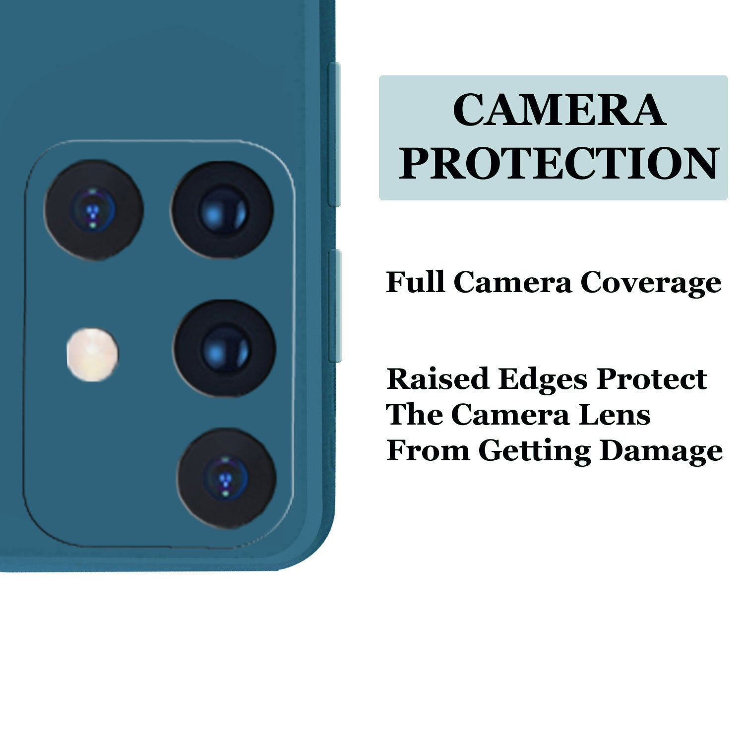 Samsung M51 Liquid Silicone Back Cover Case With TPU & Matte Finish - Blue